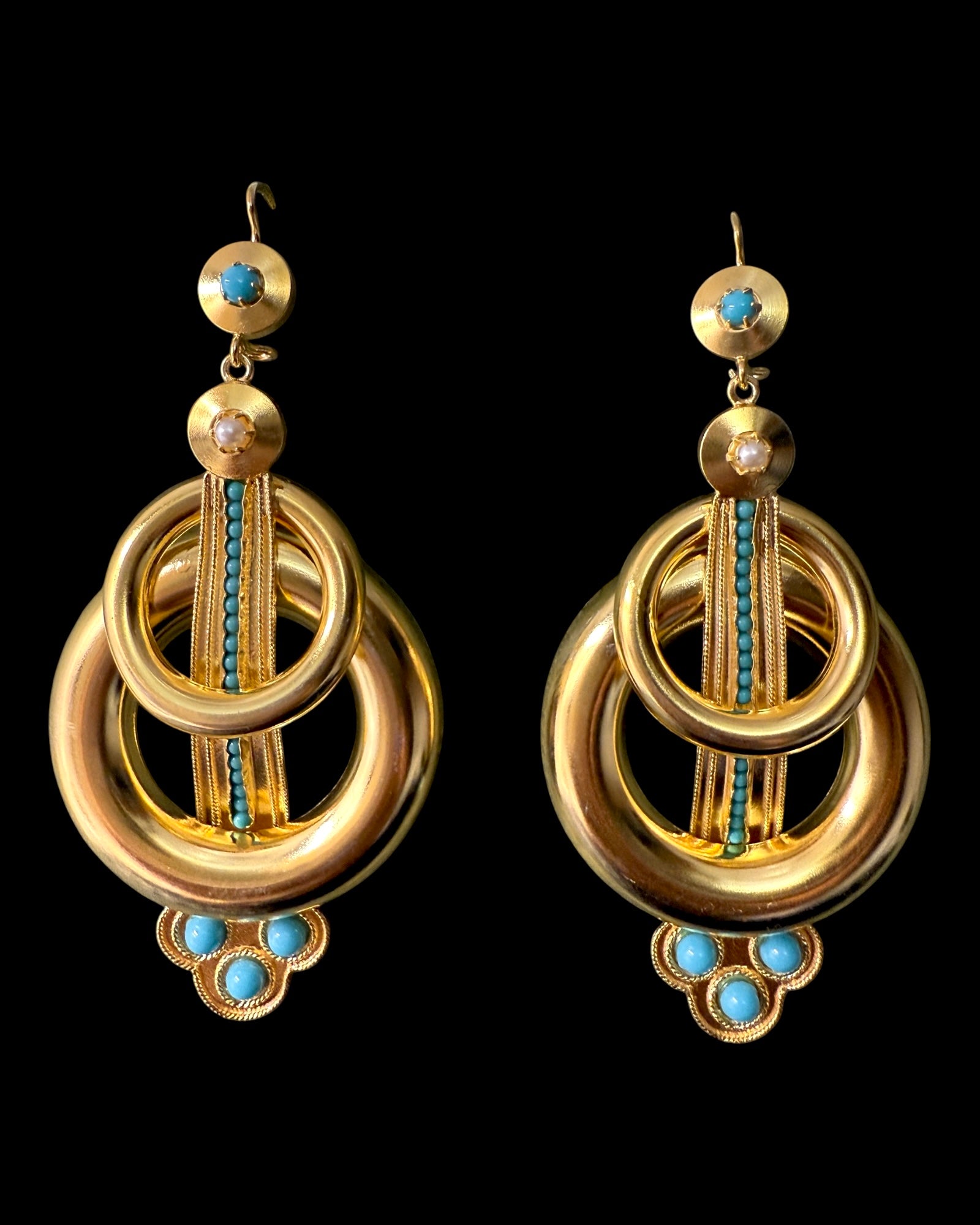 Baroque Earrings in Gold Plated Silver