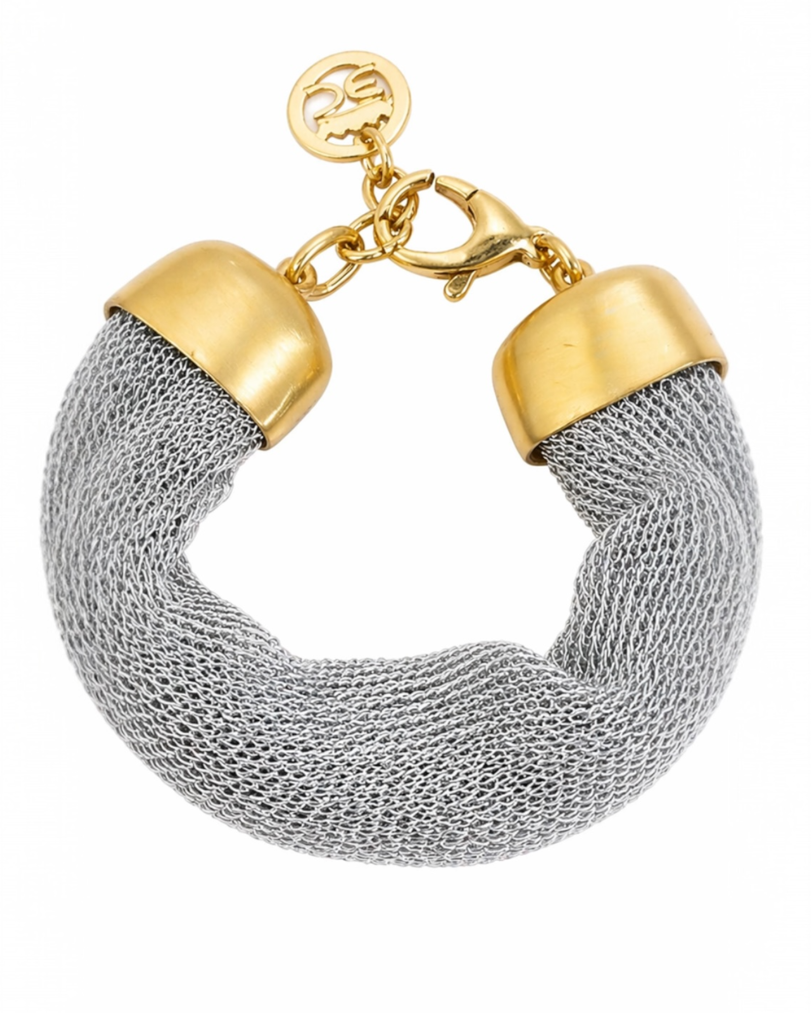 Pulseira Malha em Prata Dourada