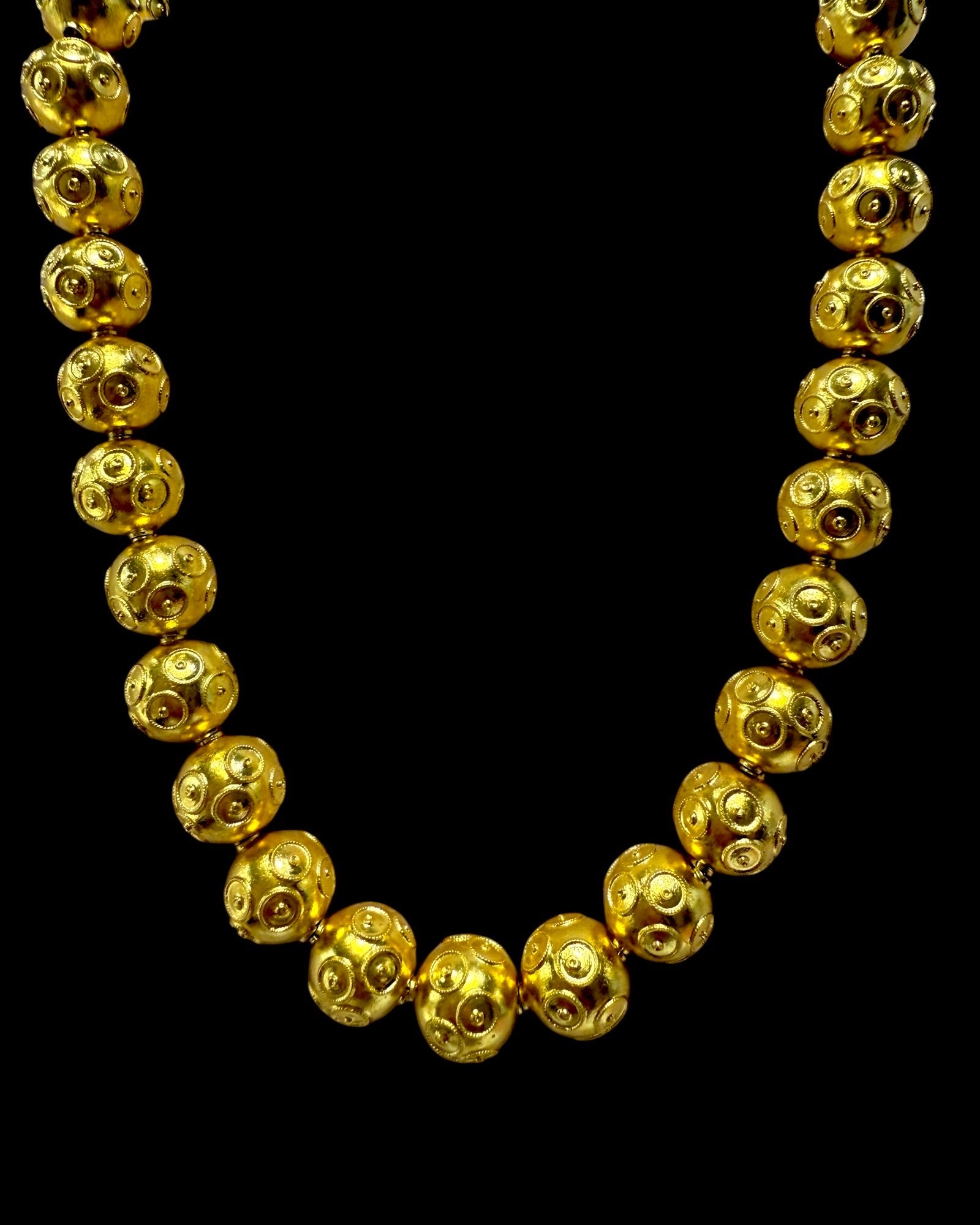 Viana Beads Necklace in Gold Plated Silver