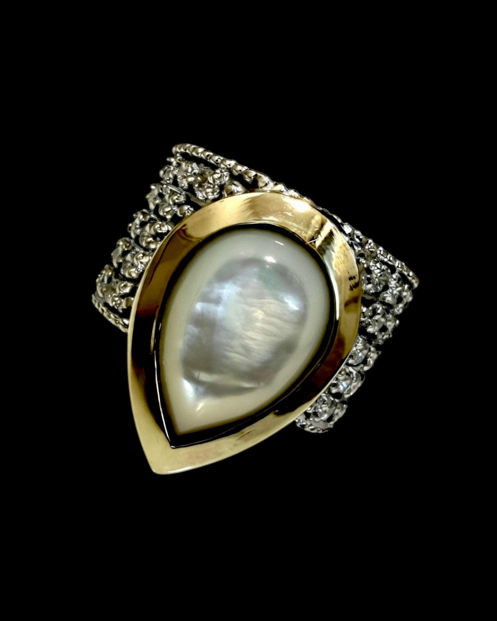 Silver and Gold Sparkle Ring