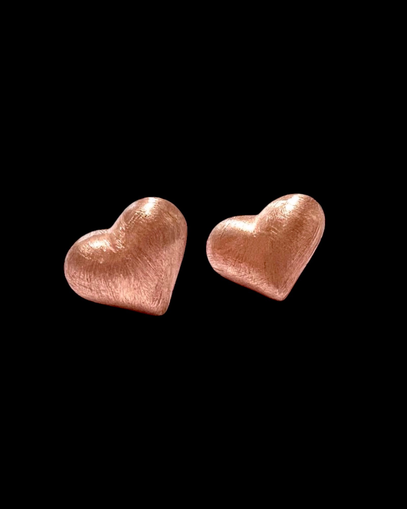 Pink Silver Heart Earrings