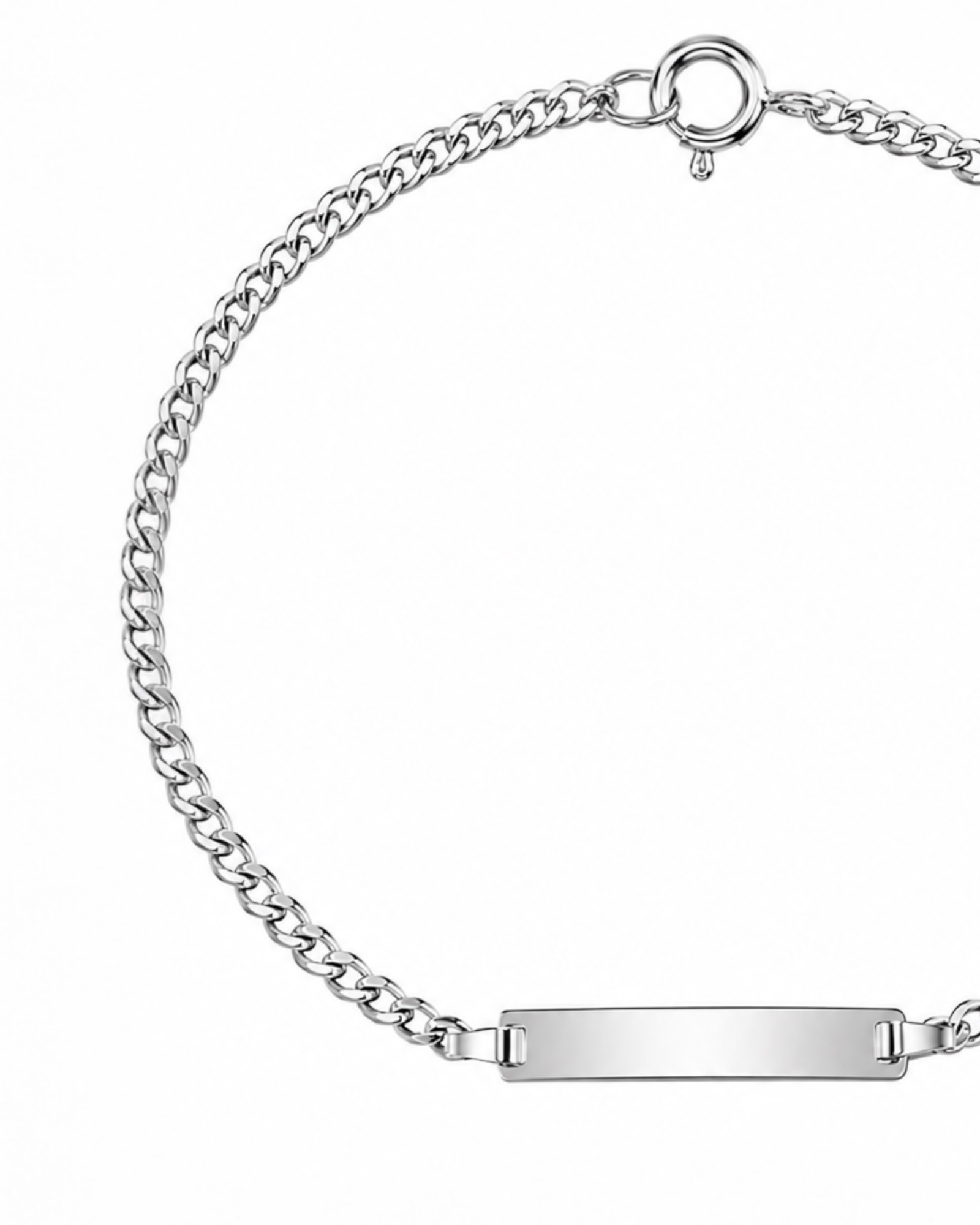 Children's bracelet with silver plate.