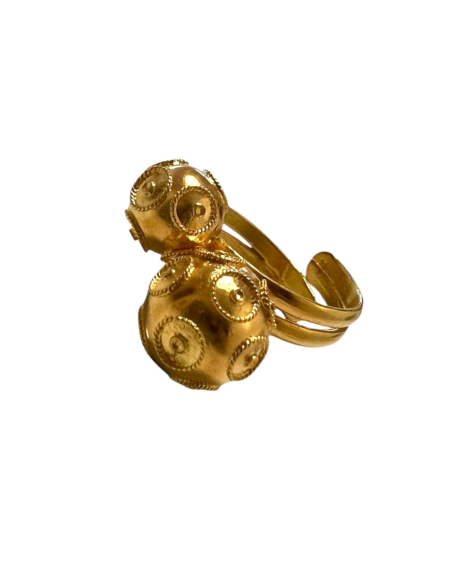 Viana Beads Ring in gold-plated silver