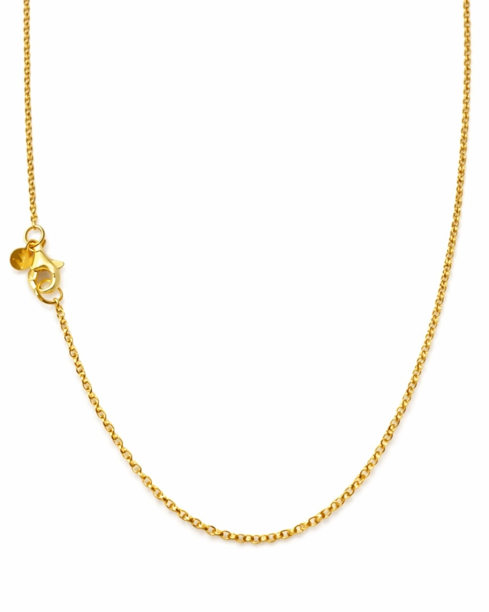 Colar Corrente em Prata Dourada - 80cm