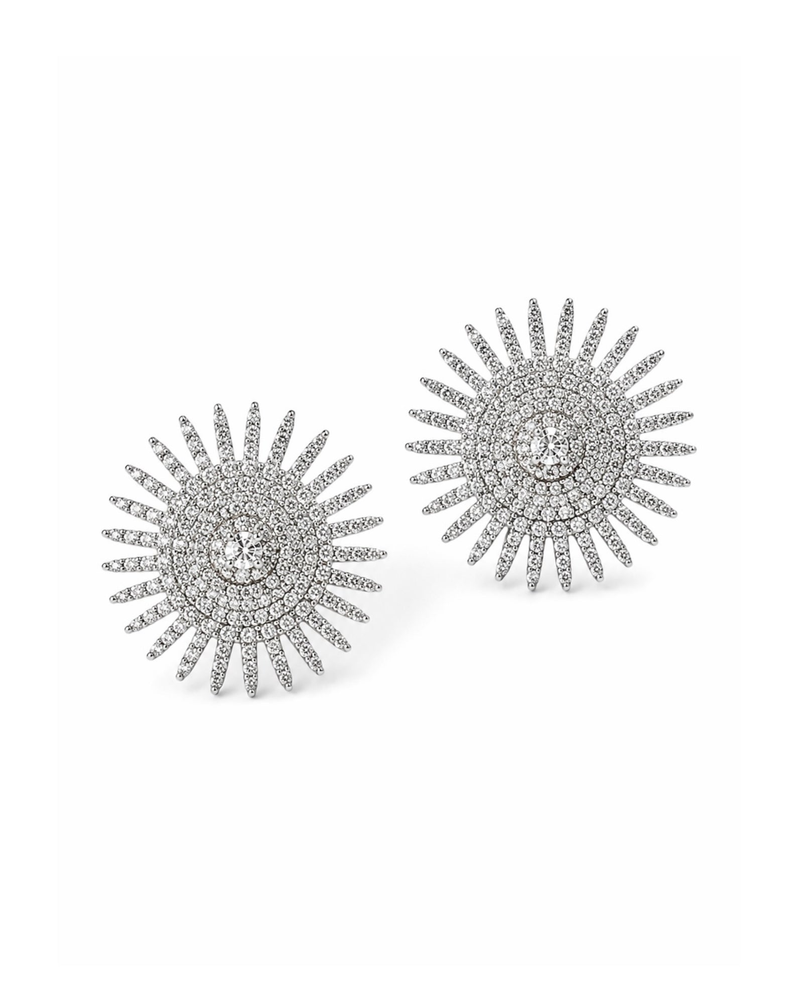 Sun Earrings in Silver