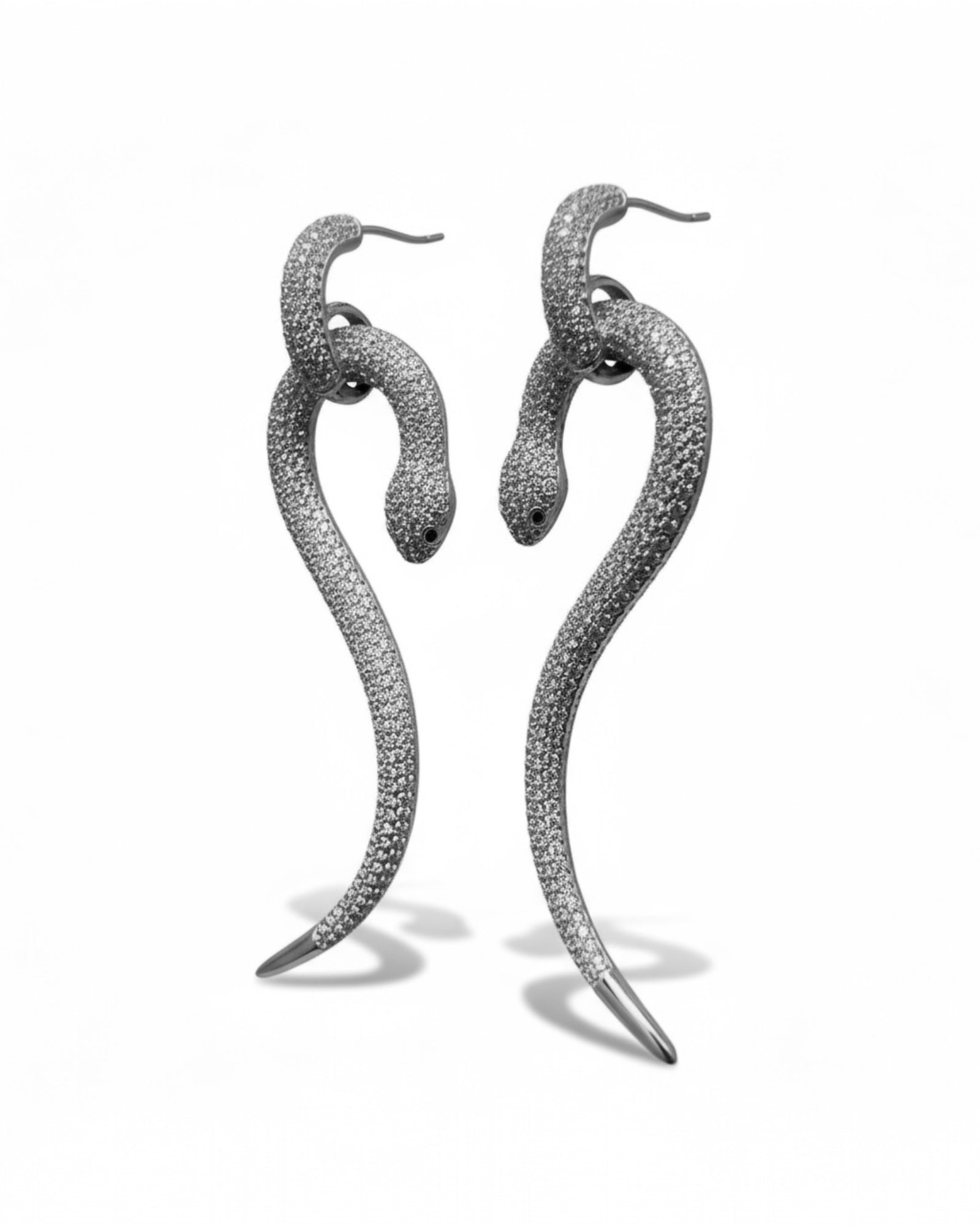 Brincos Cobra em Prata