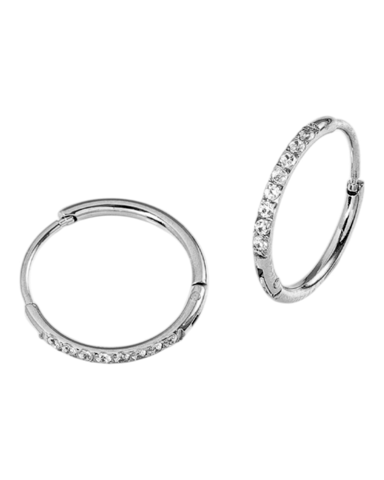 Silver Shiny Hoops