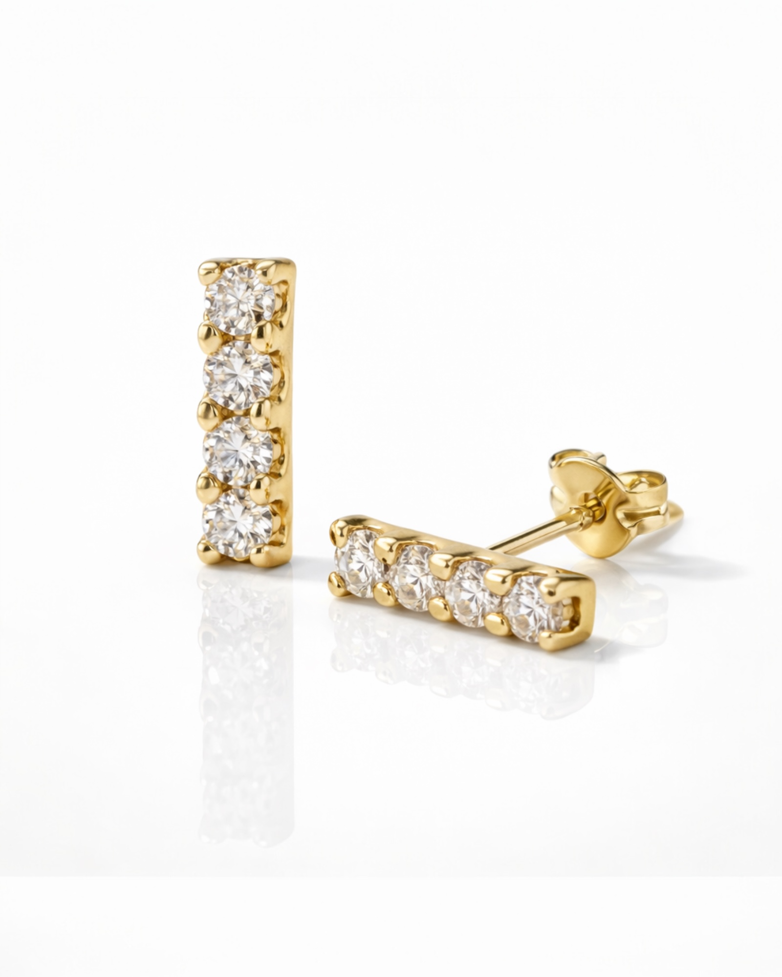 Gold Sparkling Earrings