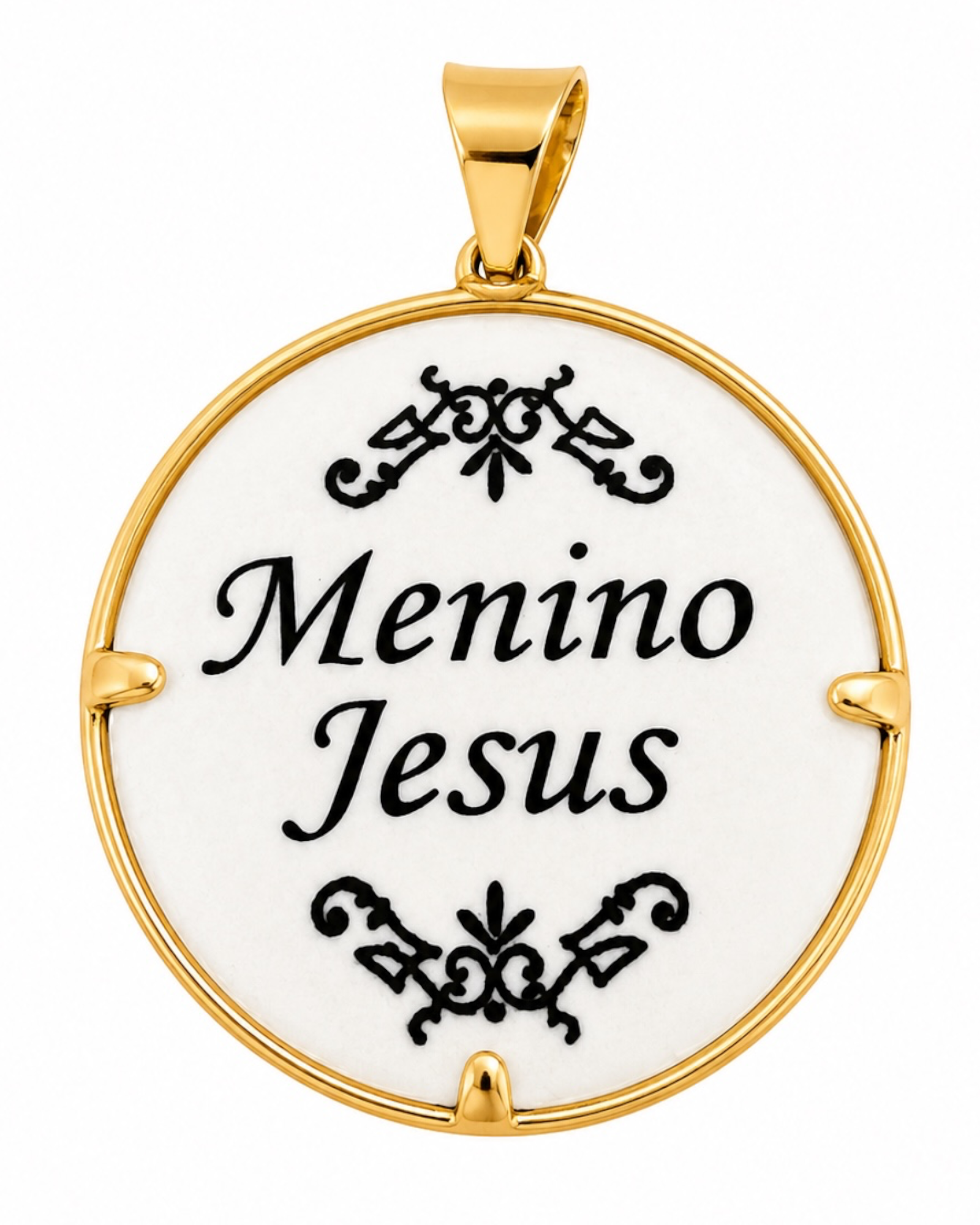 Baby Jesus Medal in Rose Silver