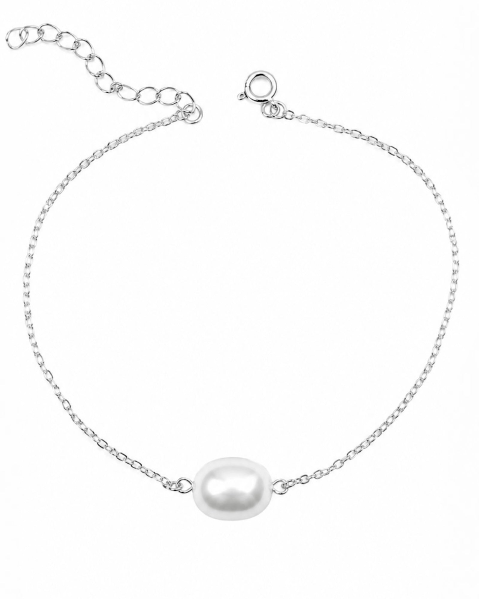 Pulseira em Prata com Pérola