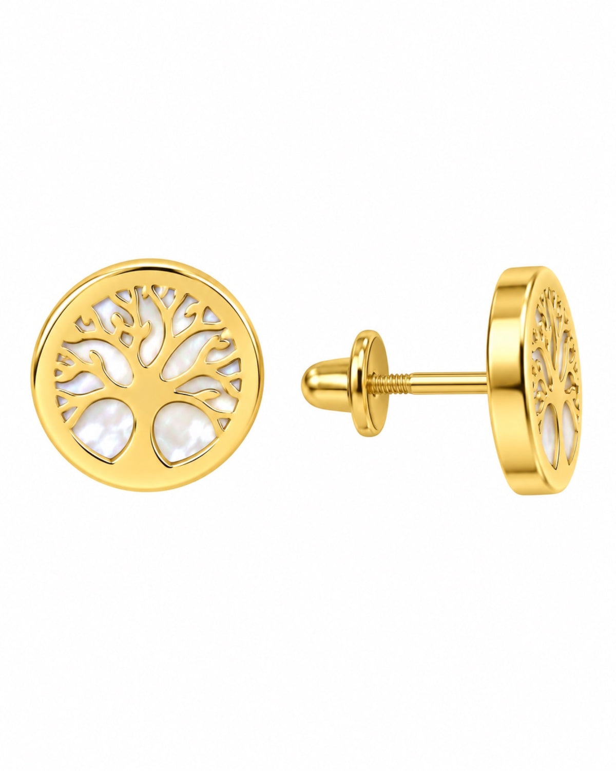 Tree of Life Gold Earrings
