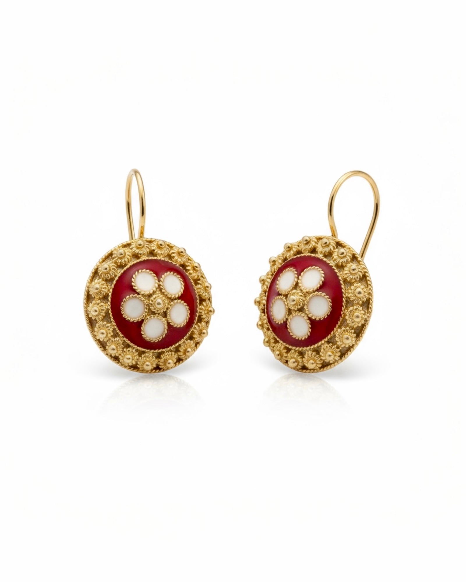 Snail Earrings in Gold Plated Silver