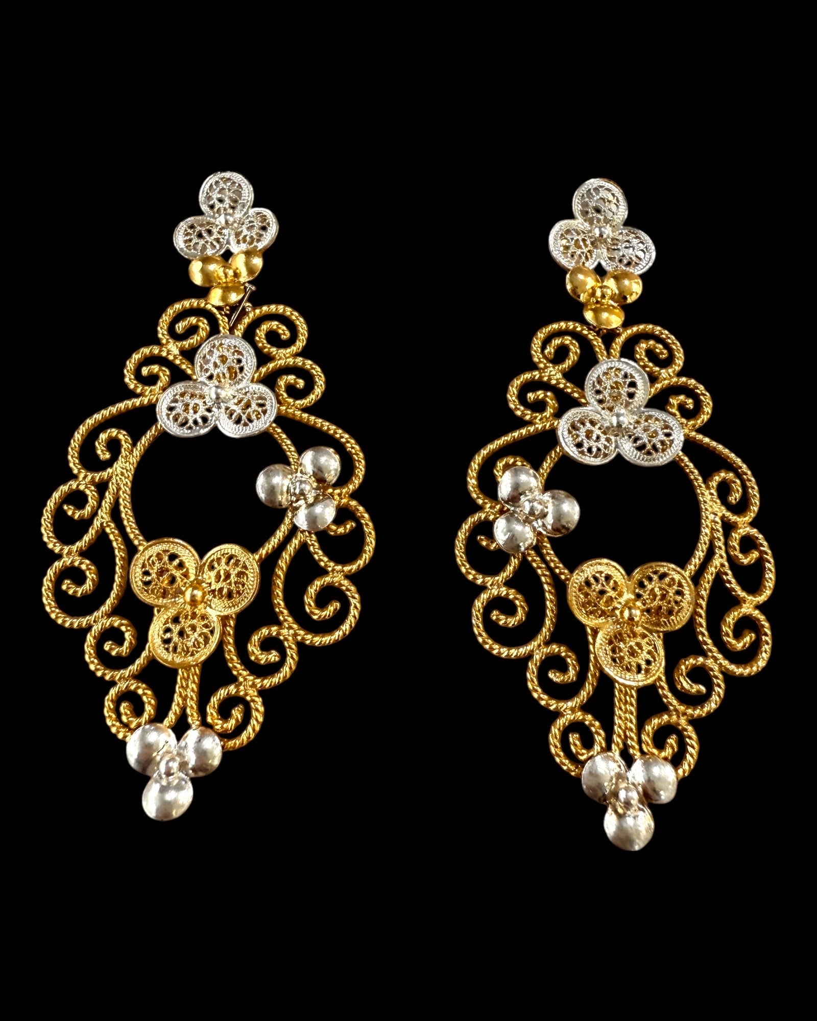 Filigree Flower Earrings