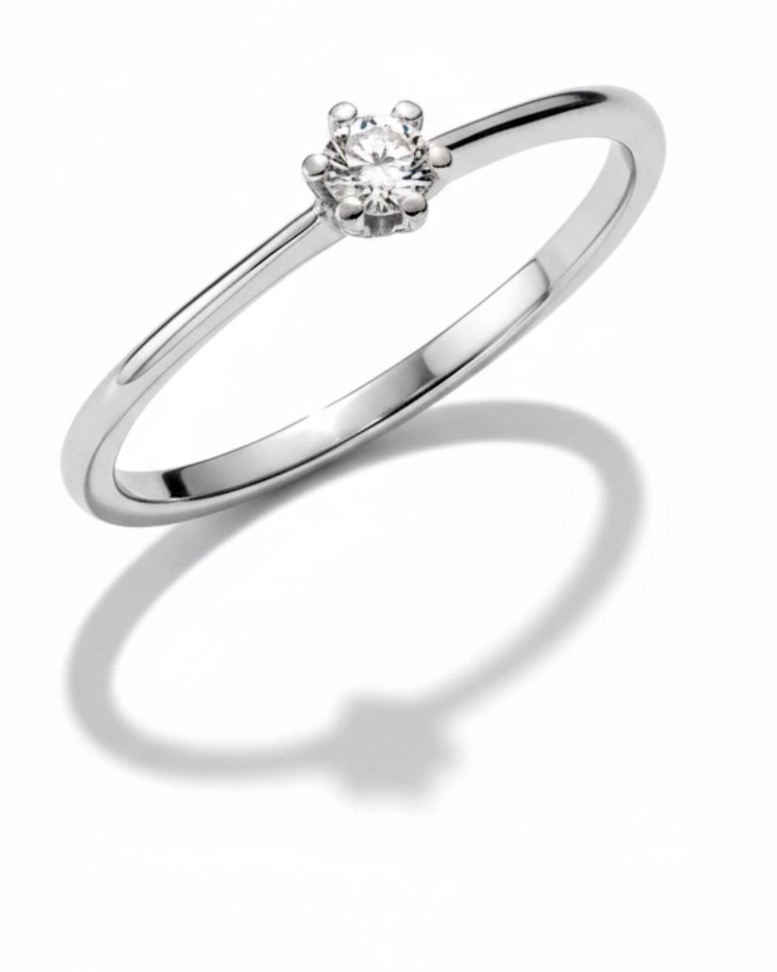 Anel Noivado Solitário em  Ouro