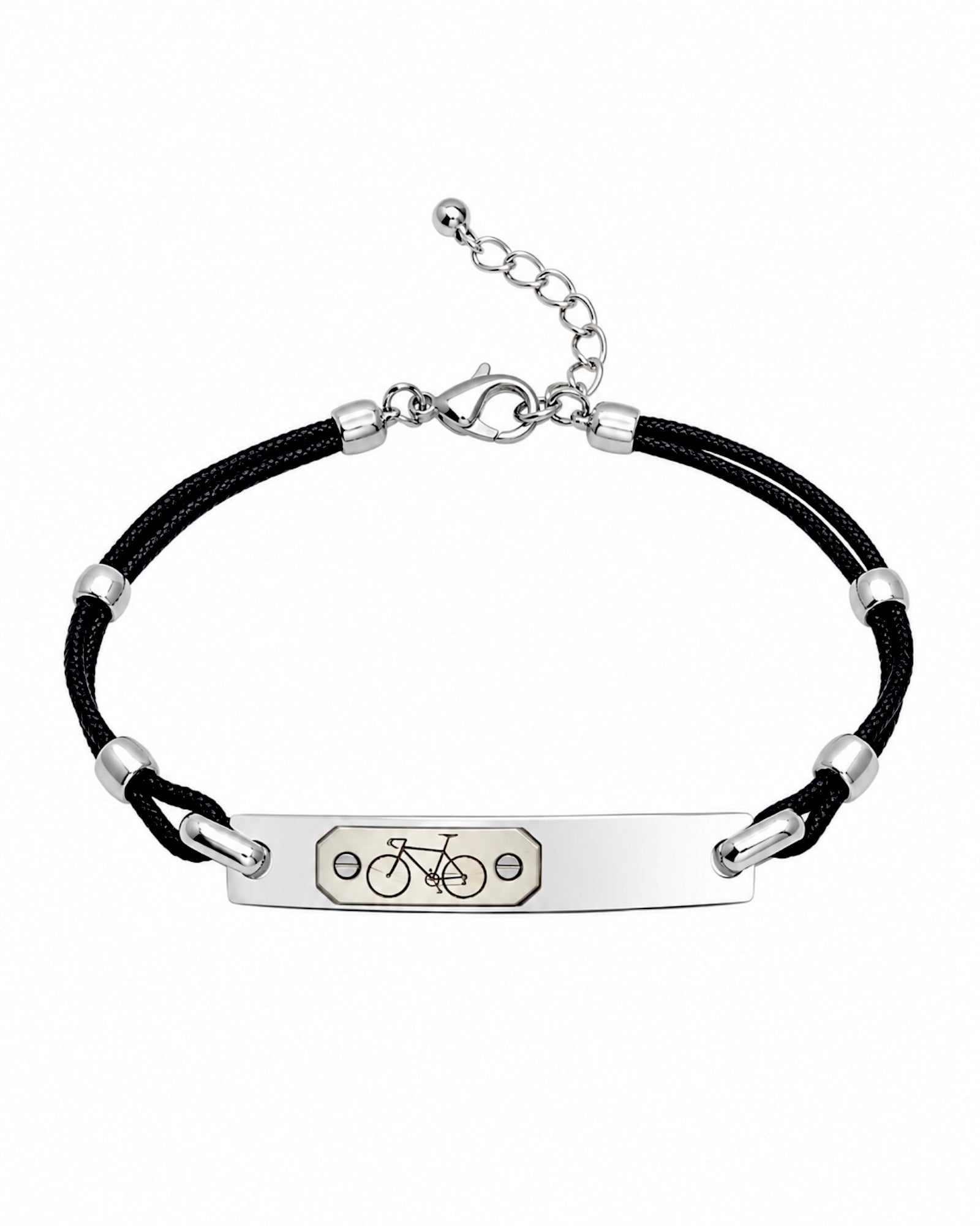 Silver Bicycle Bracelet