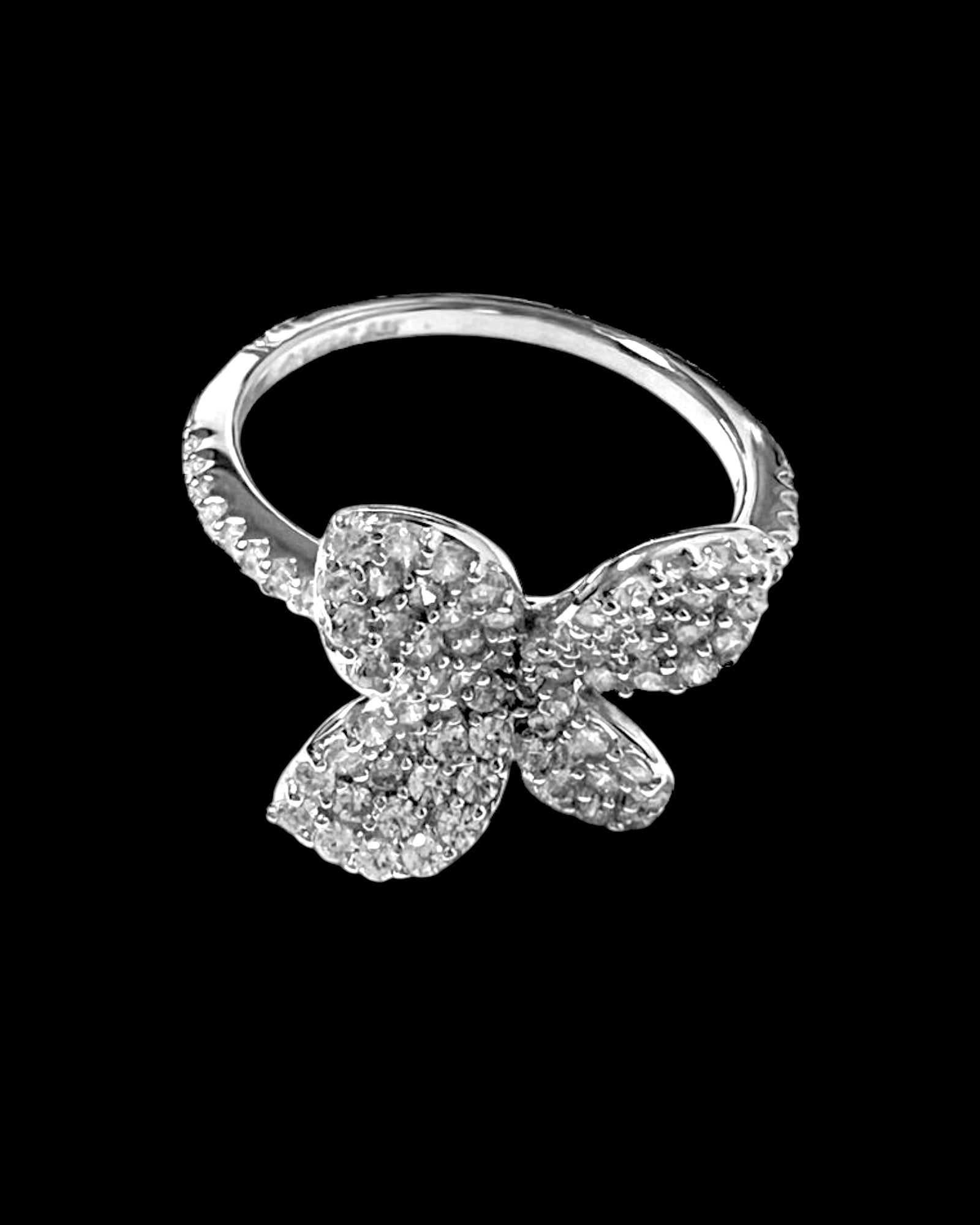 Silver Petals Ring