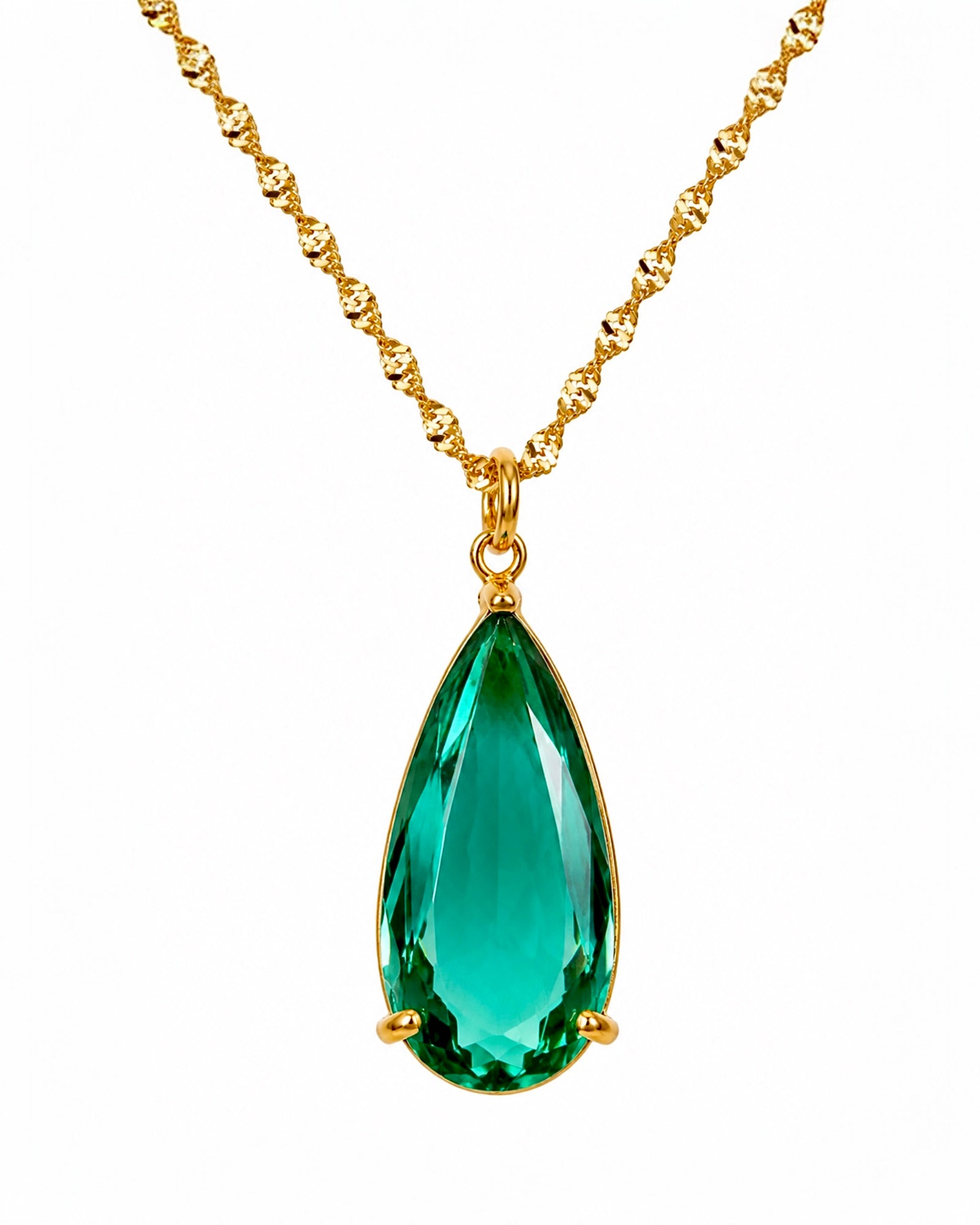 Colar Gota Verde