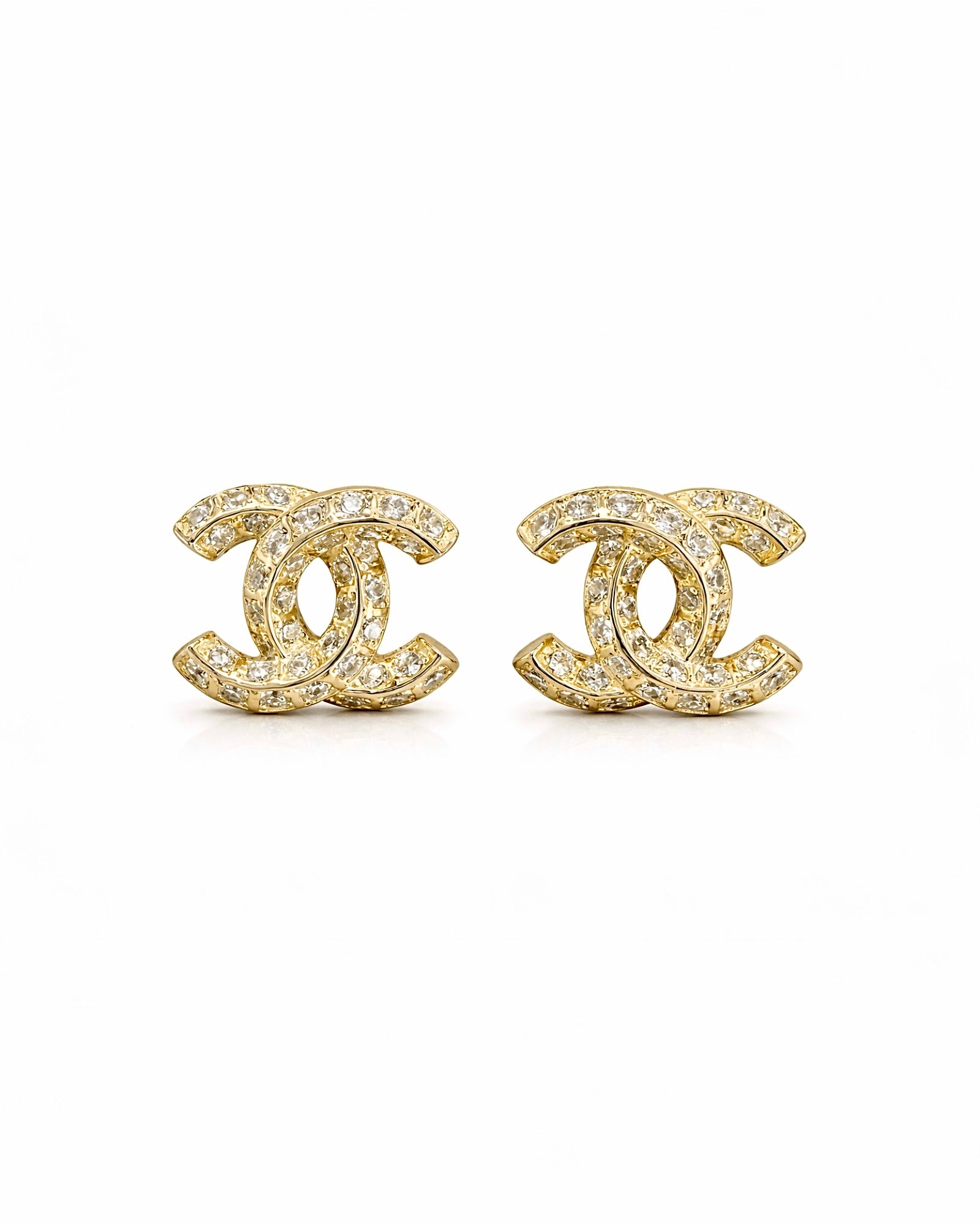 Brincos Charme Brilhante em Prata Dourada