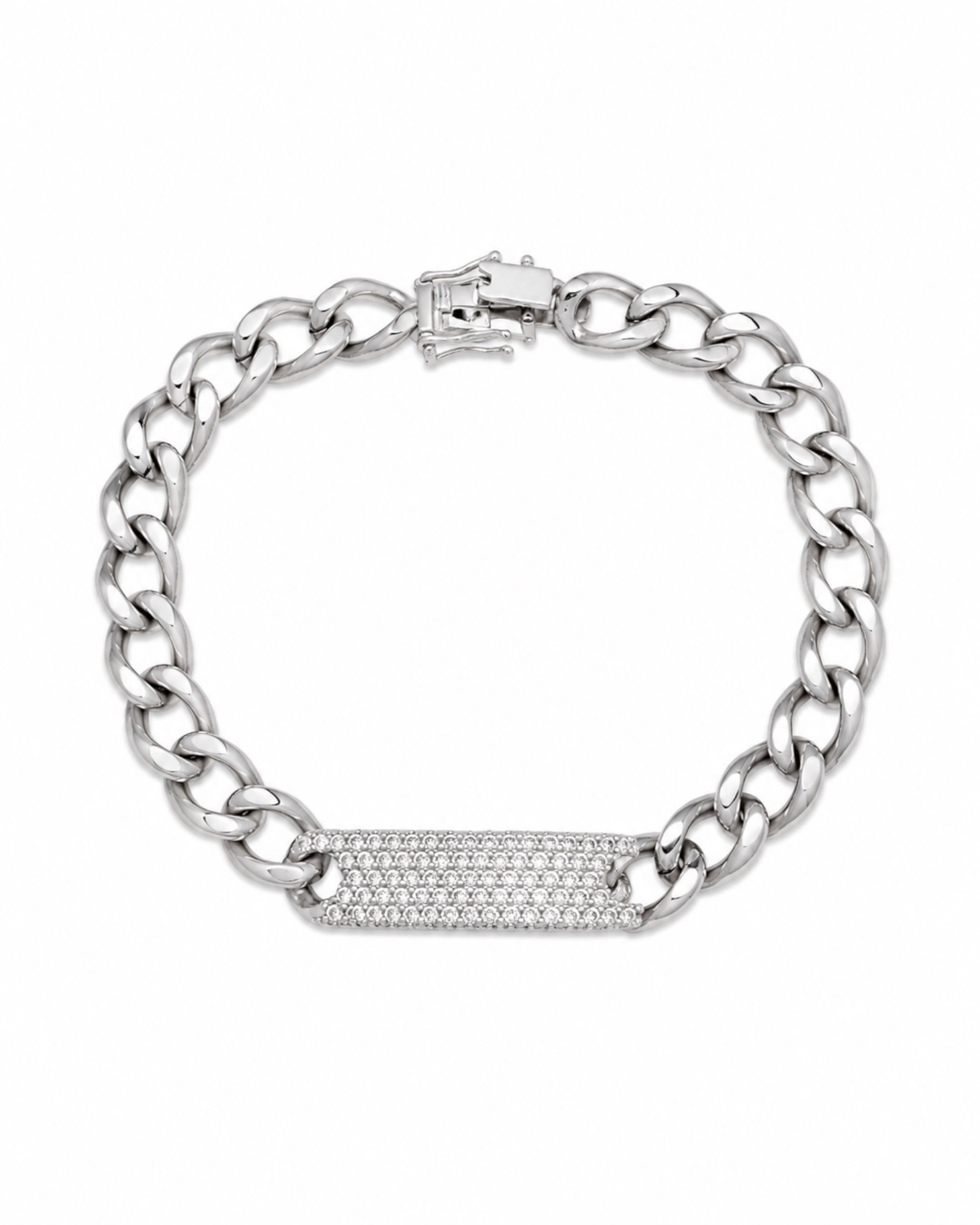 Oval Sparkle Bracelet in Silver