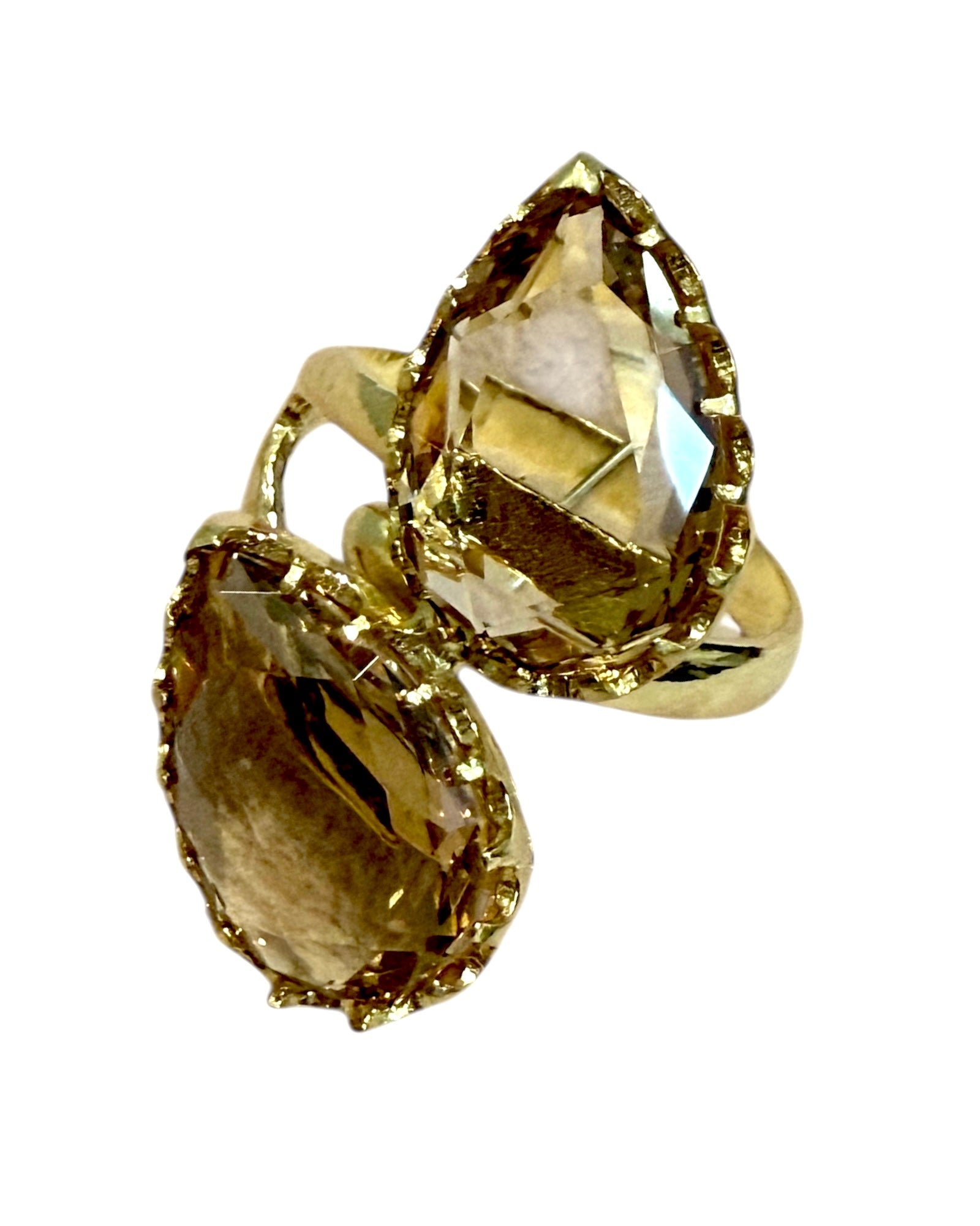 Gold Silver Drop Ring