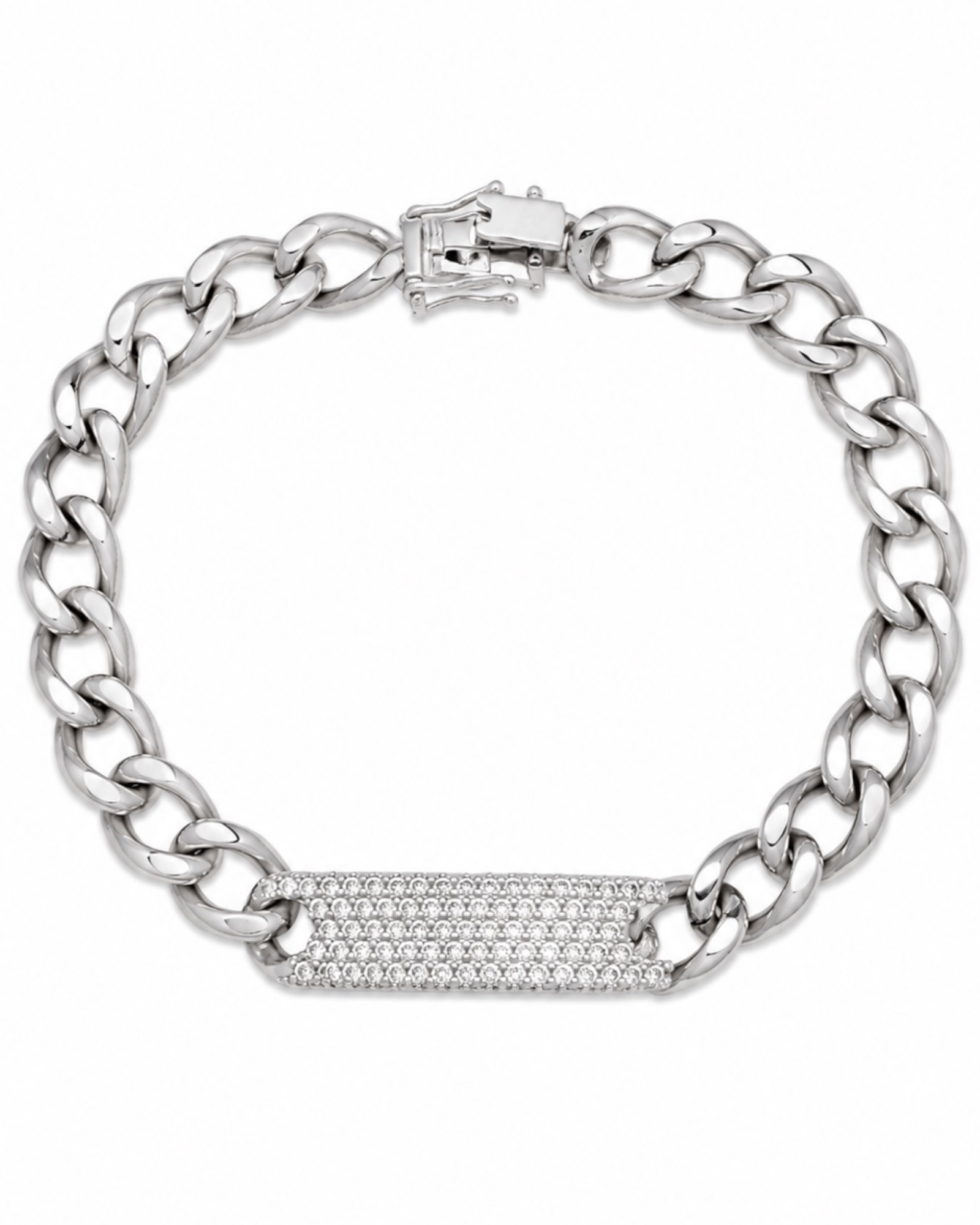 Oval Sparkle Bracelet in Silver