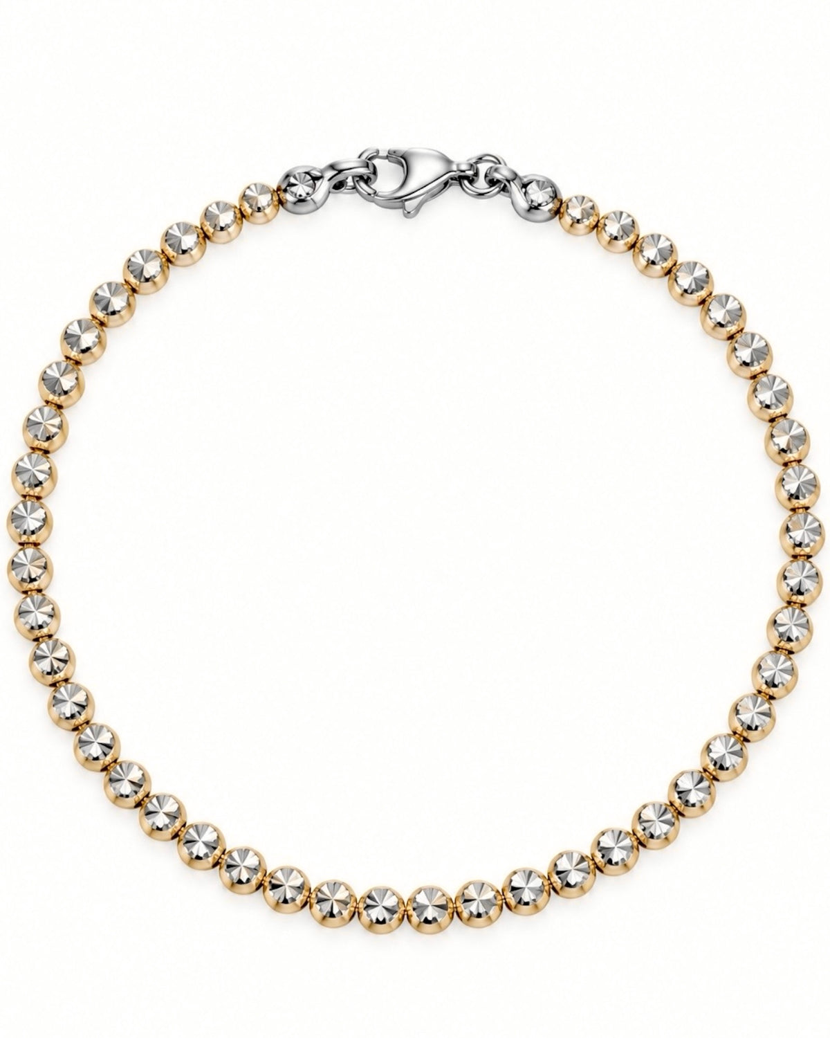 Pulseira com Brilho em Prata Dourada