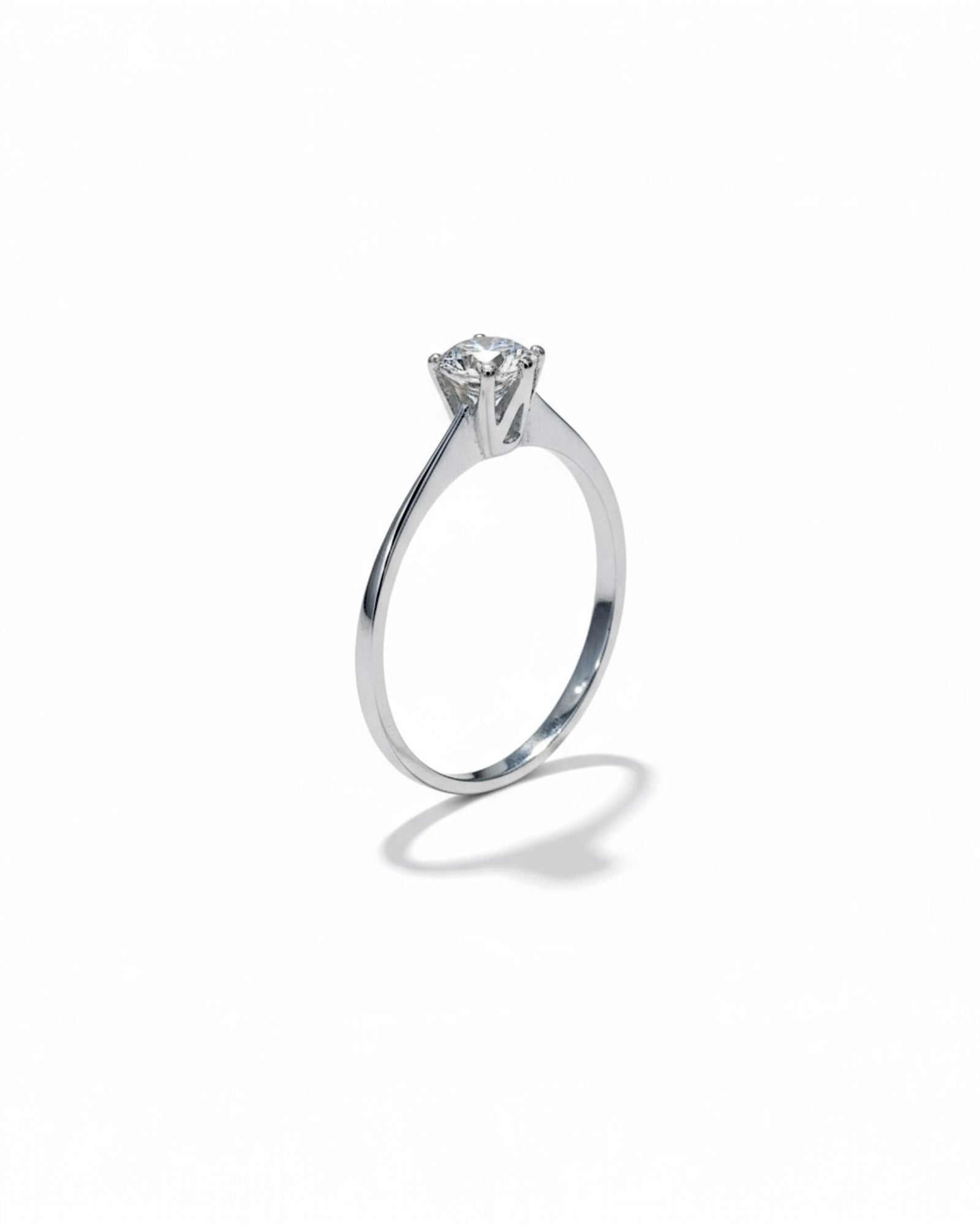 Solitaire Engagement Ring in White Gold