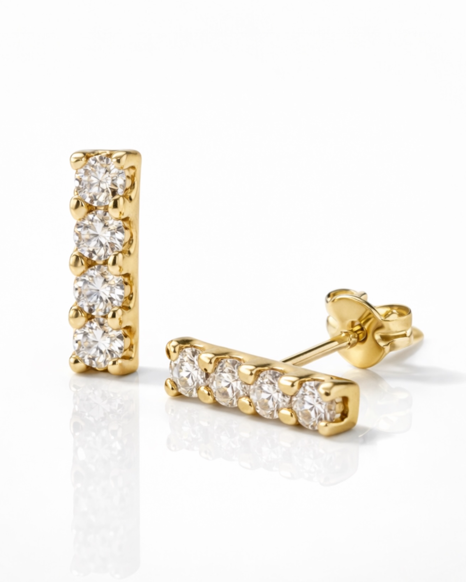 Gold Sparkling Earrings