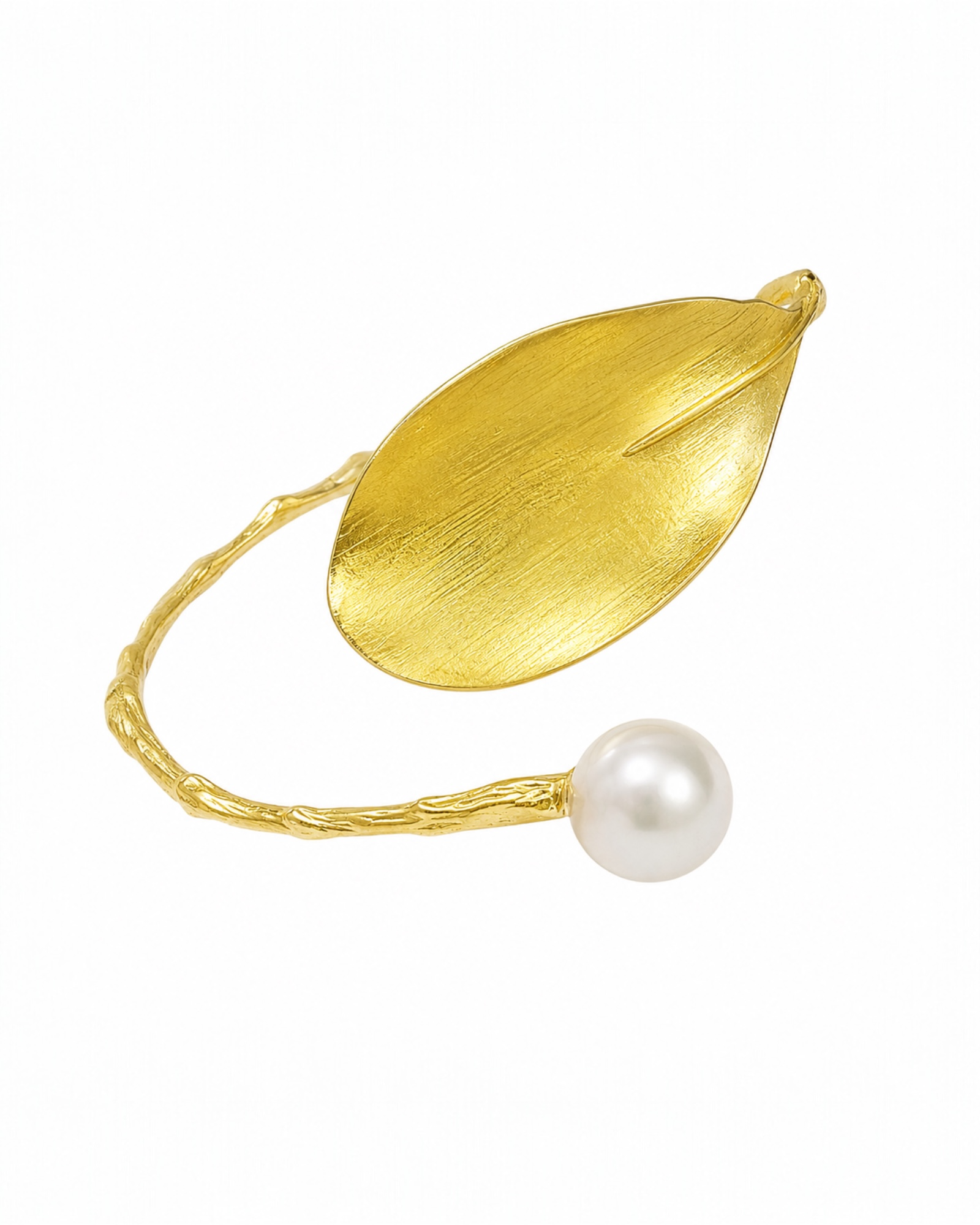 Pulseira em Prata Dourada com Pérola