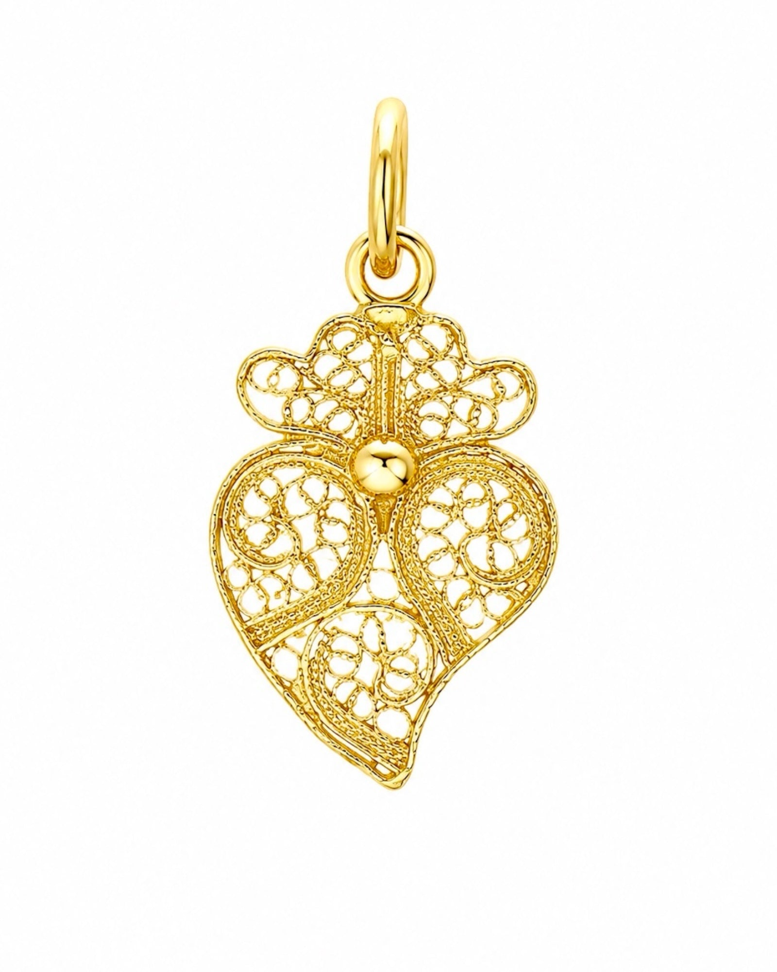 Medalha Coração de Viana em Ouro 19KL - 2cm