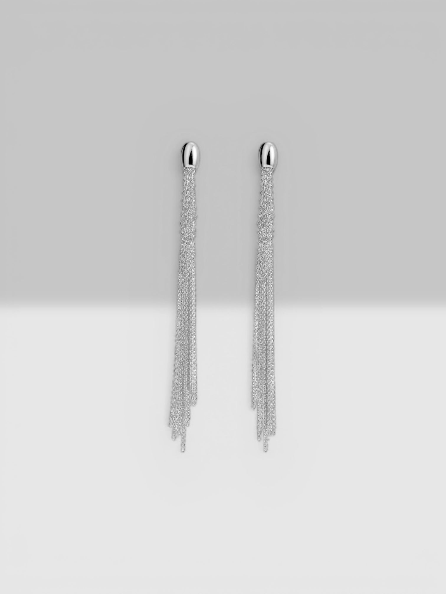 Brincos Compridos em Prata