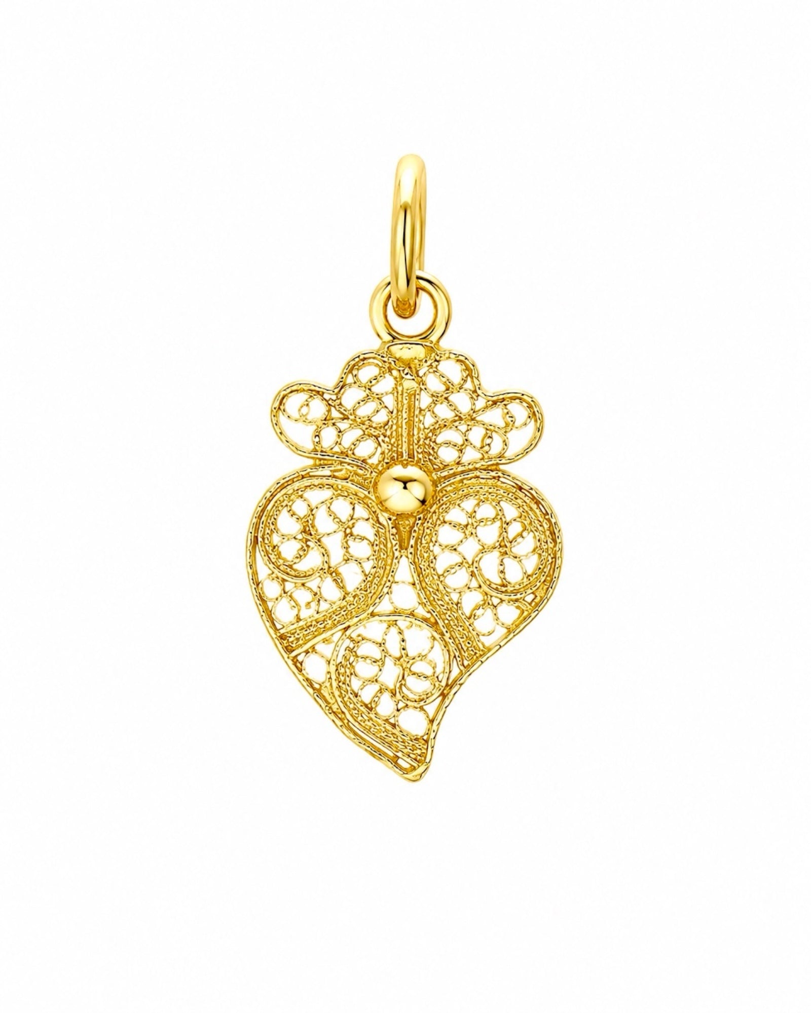 Medalha Coração de Viana em Ouro 19KL - 2cm