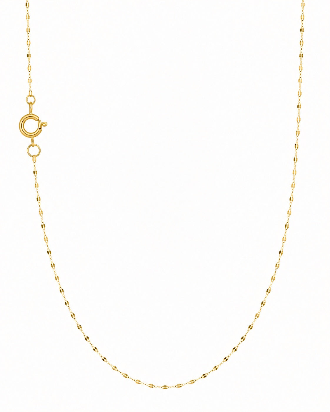 Colar Malha Brilhante em Ouro 19KL - 43cm