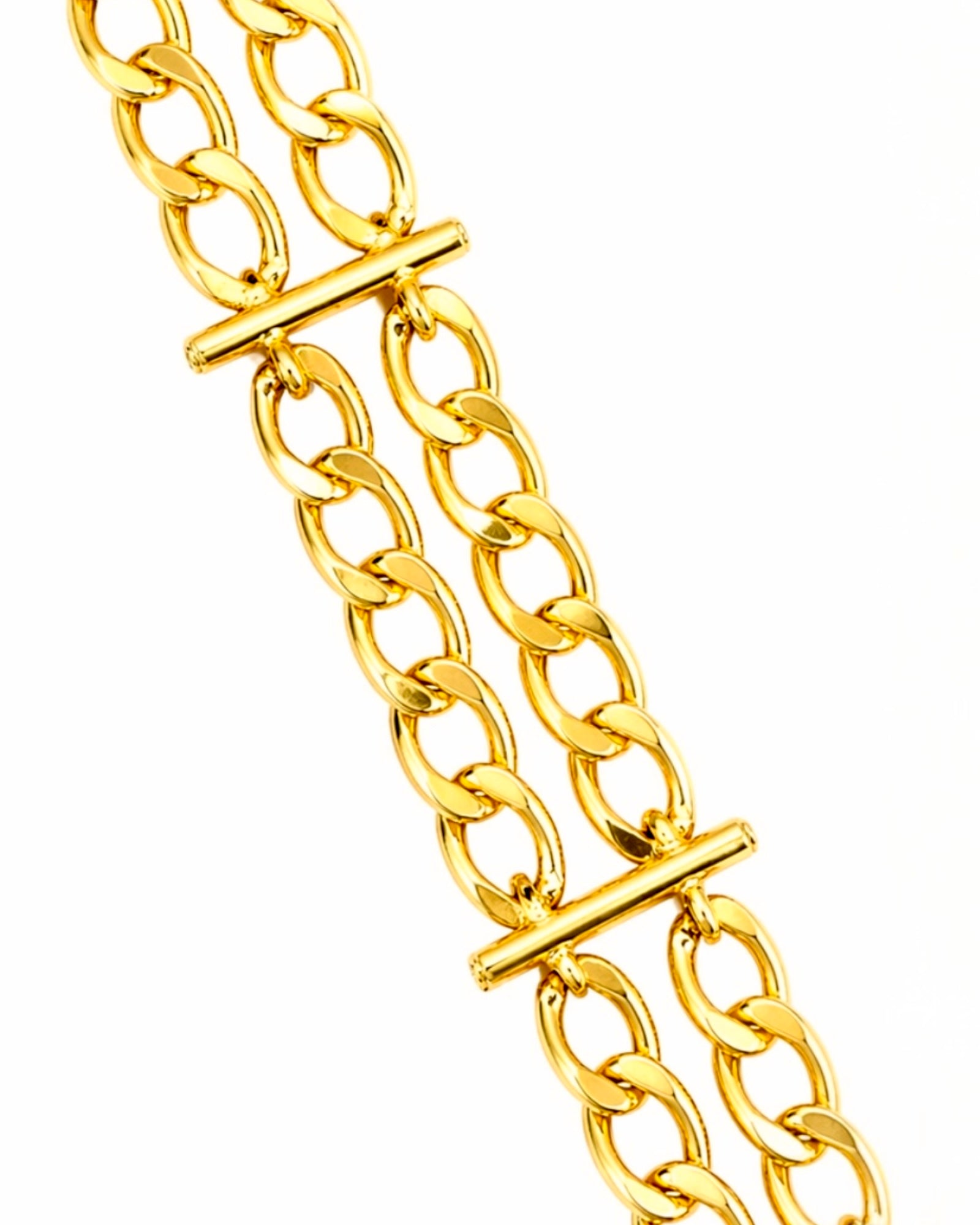 Pulseira Corrente em Prata Dourada