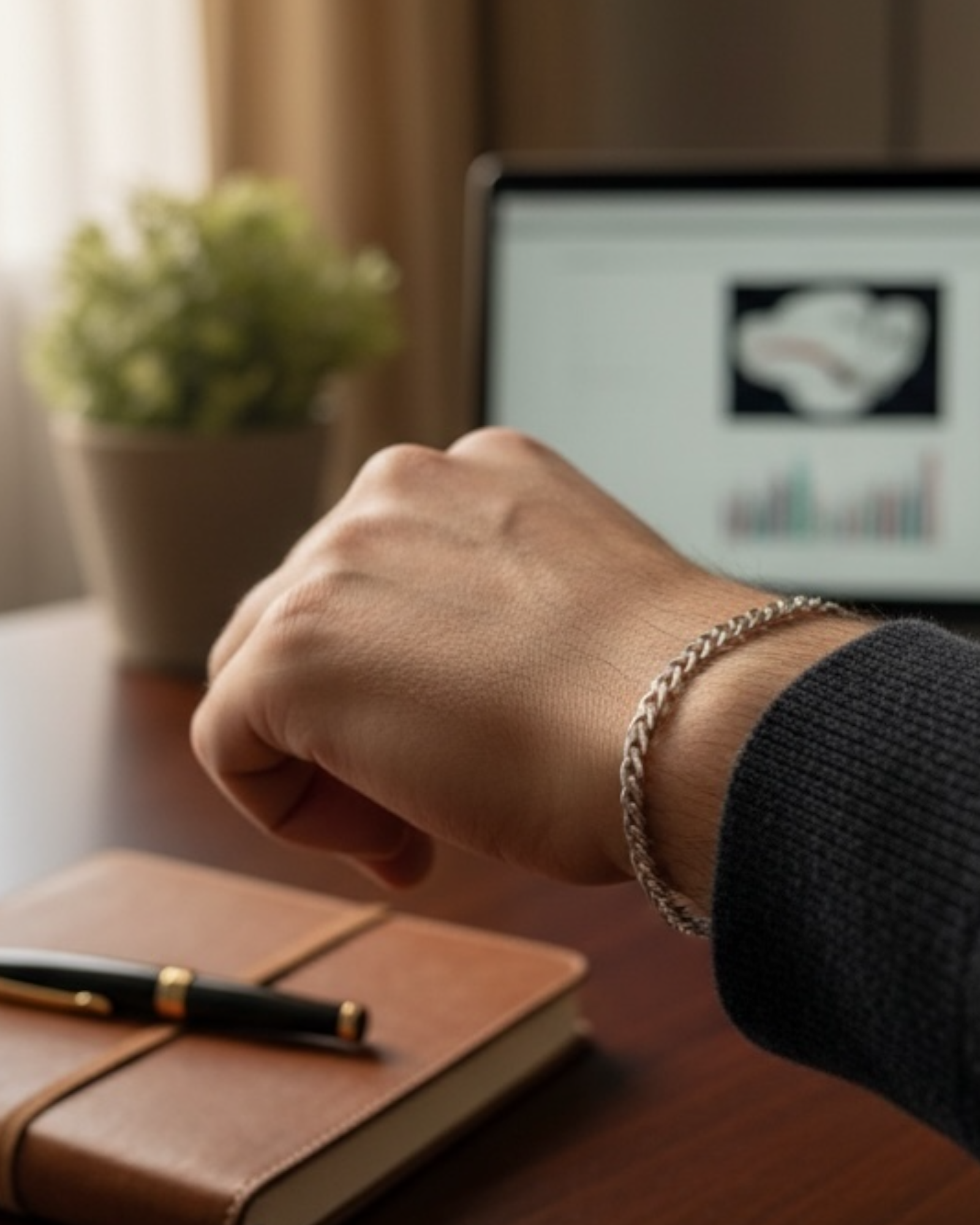 Pulseira Gourmette em Prata 925% para Homem – Malha Grumet Clássica