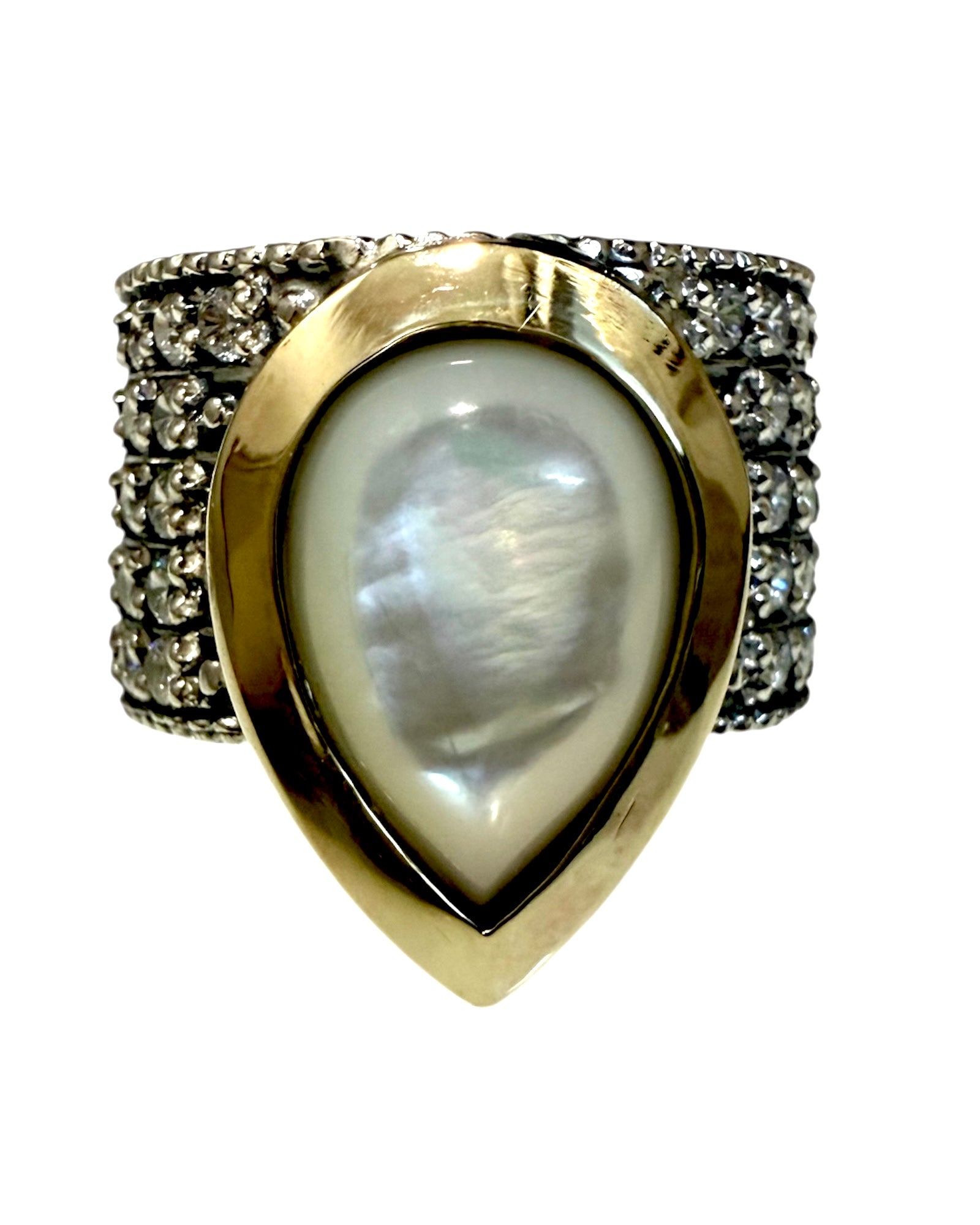 Silver and Gold Sparkle Ring