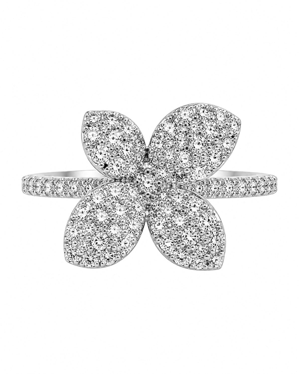 Silver Petal Ring