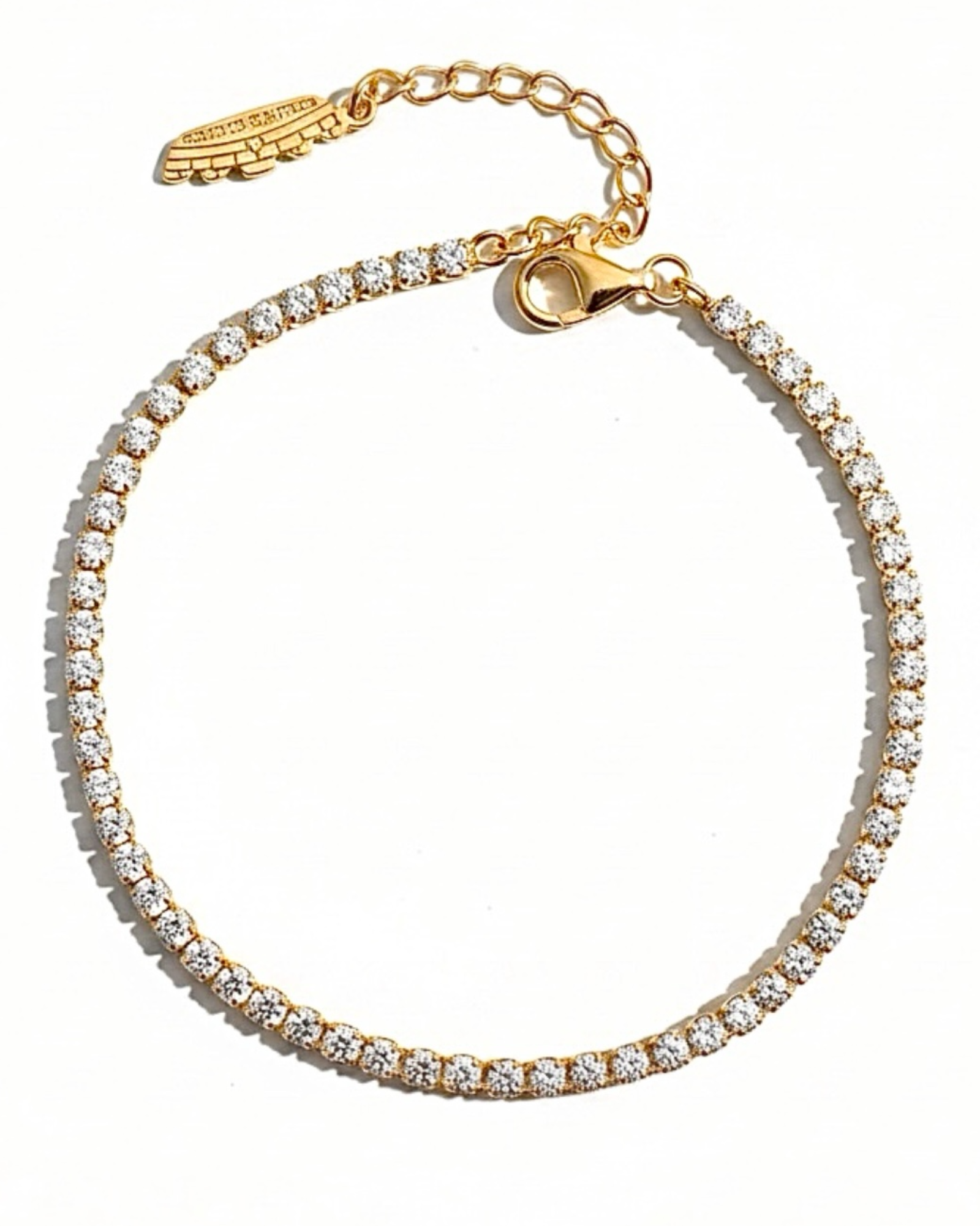 Pulseira com Brilho em Prata Dourada