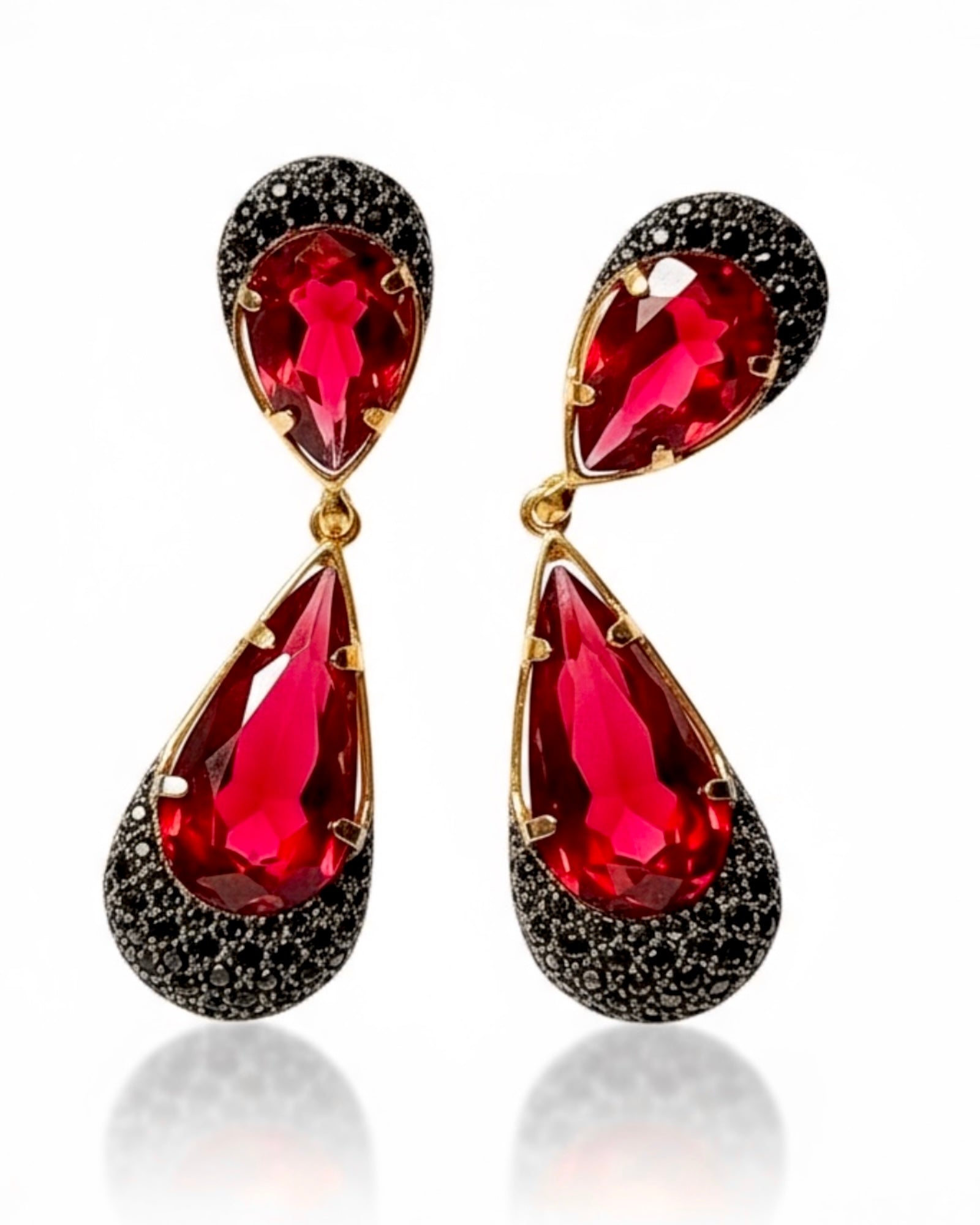 Brincos Gotas Vermelhas