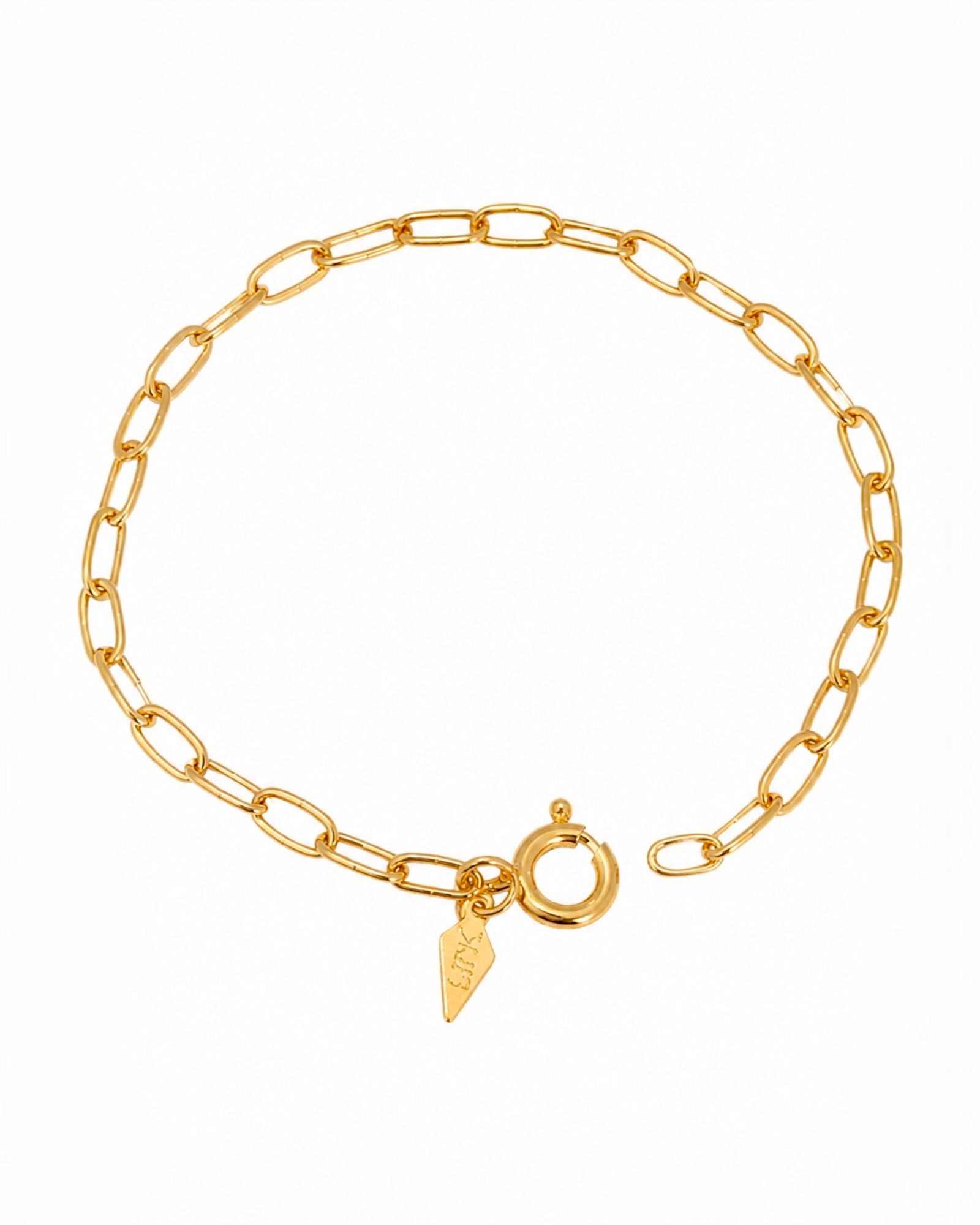 Pulseira Corrente em Prata Dourada