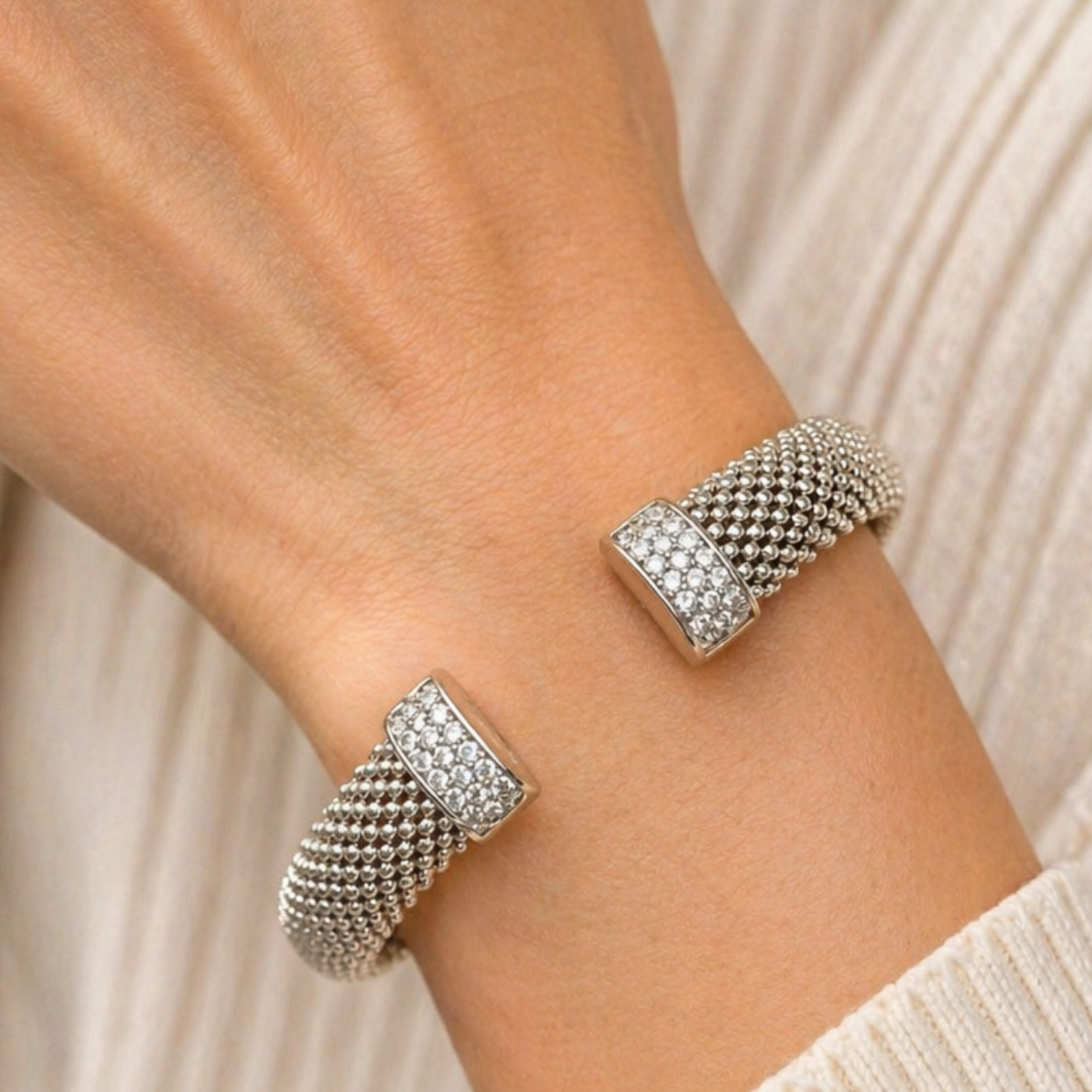 Pulseira / Escrava Brilhos em Prata