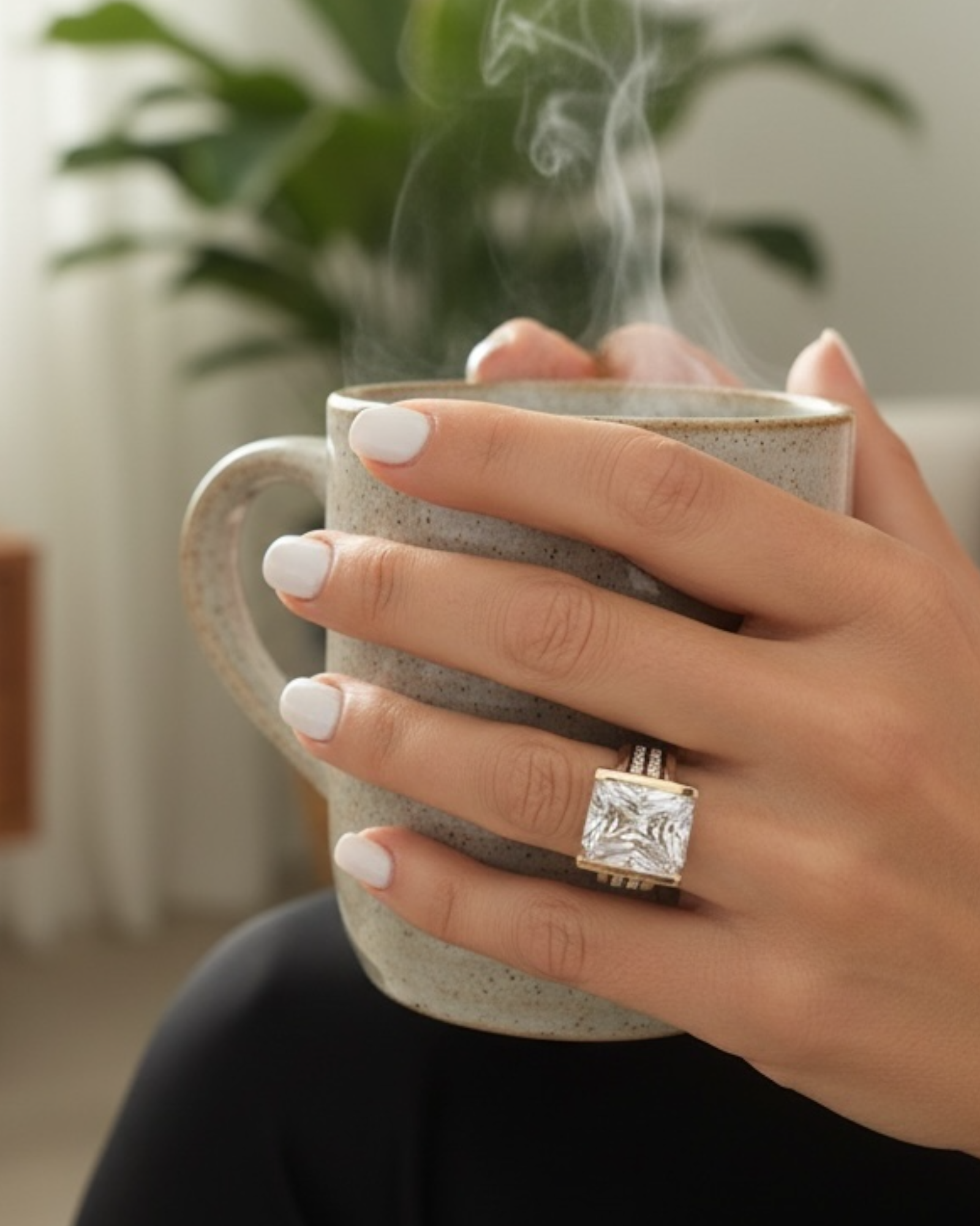 Galaxy ring in silver and gold.