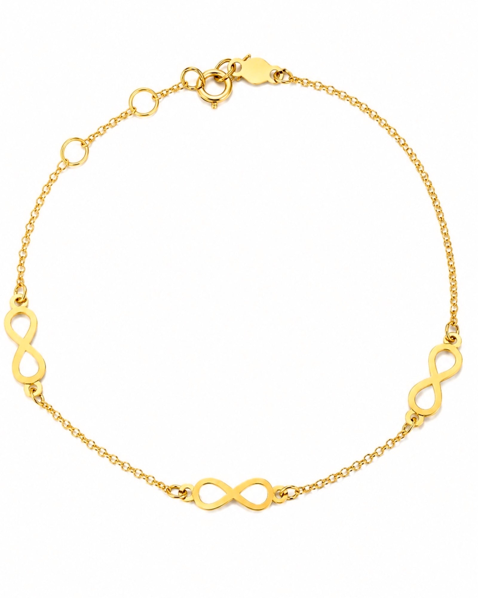Pulseira Infinitos em Ouro