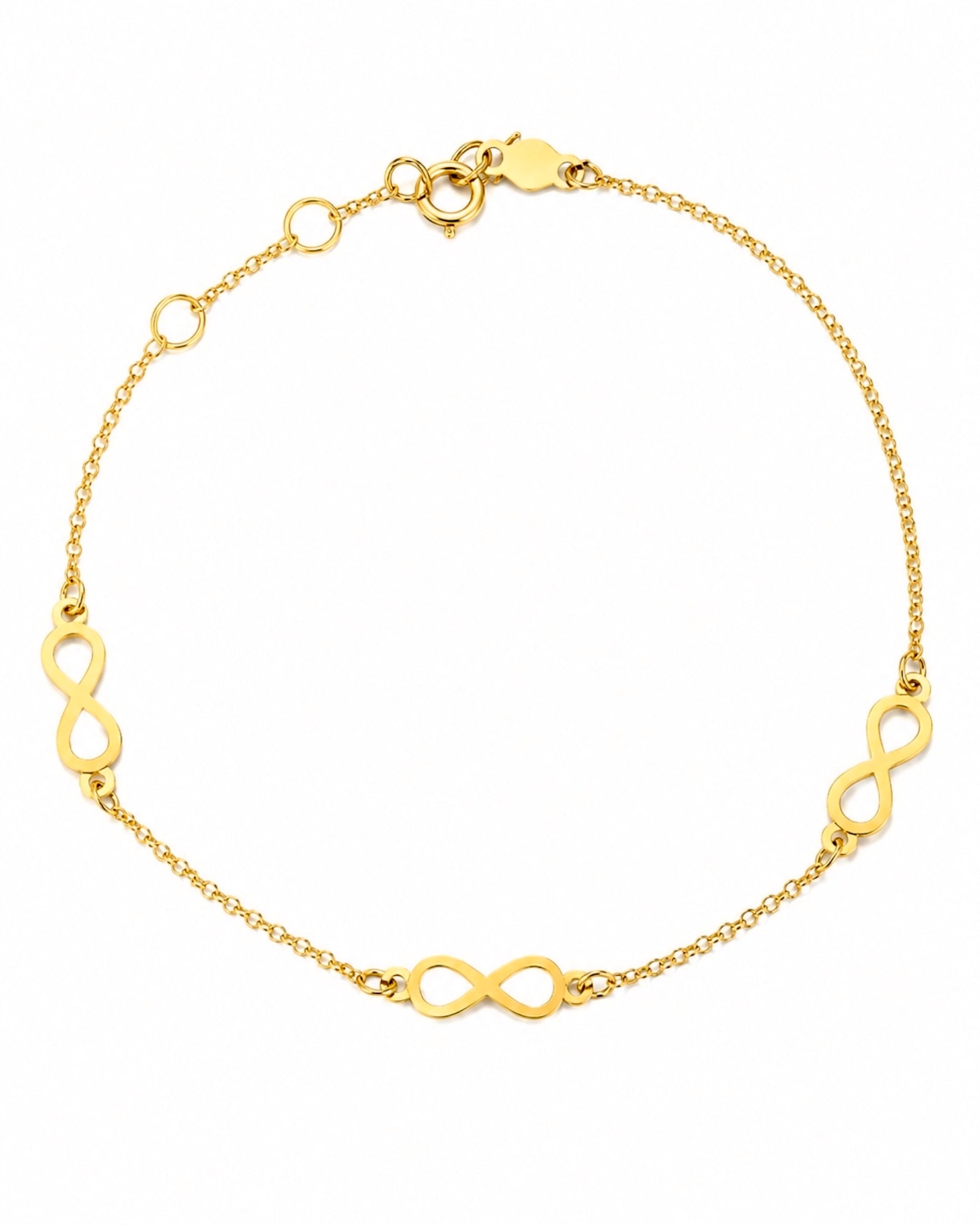 Pulseira Infinitos em Ouro