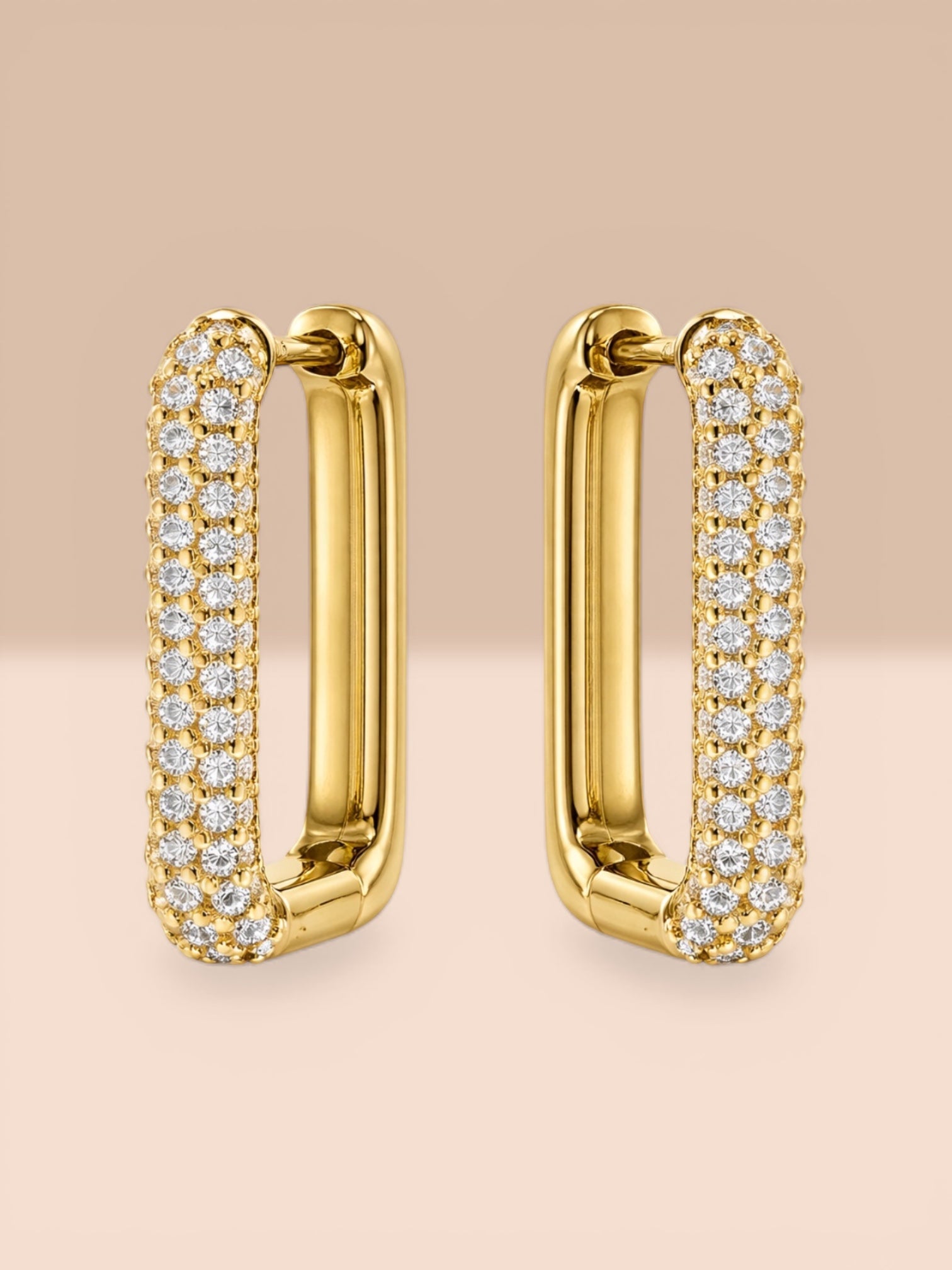 Brincos Argolas com Brilho em Prata Dourada