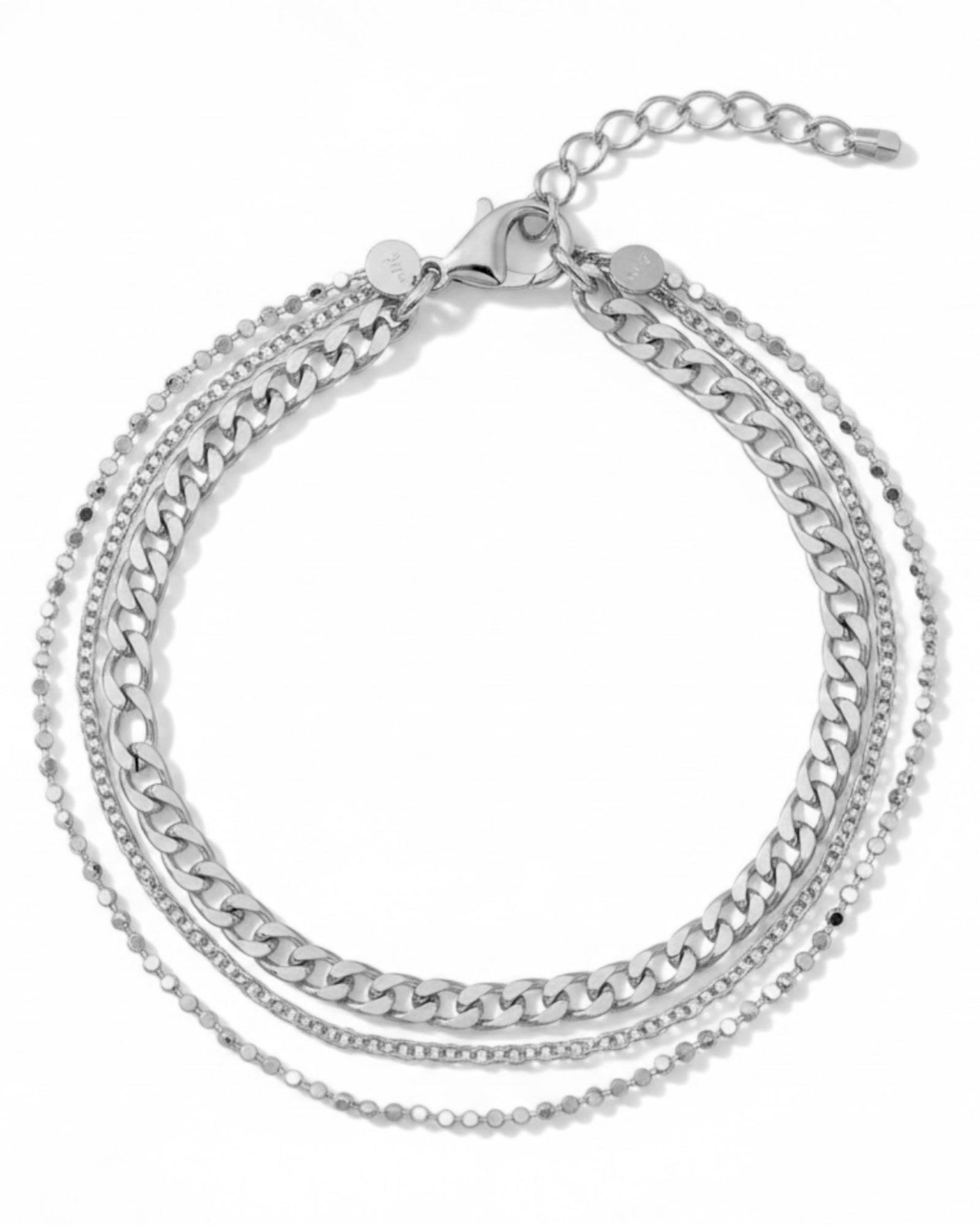 Pulseira Tripla em Prata