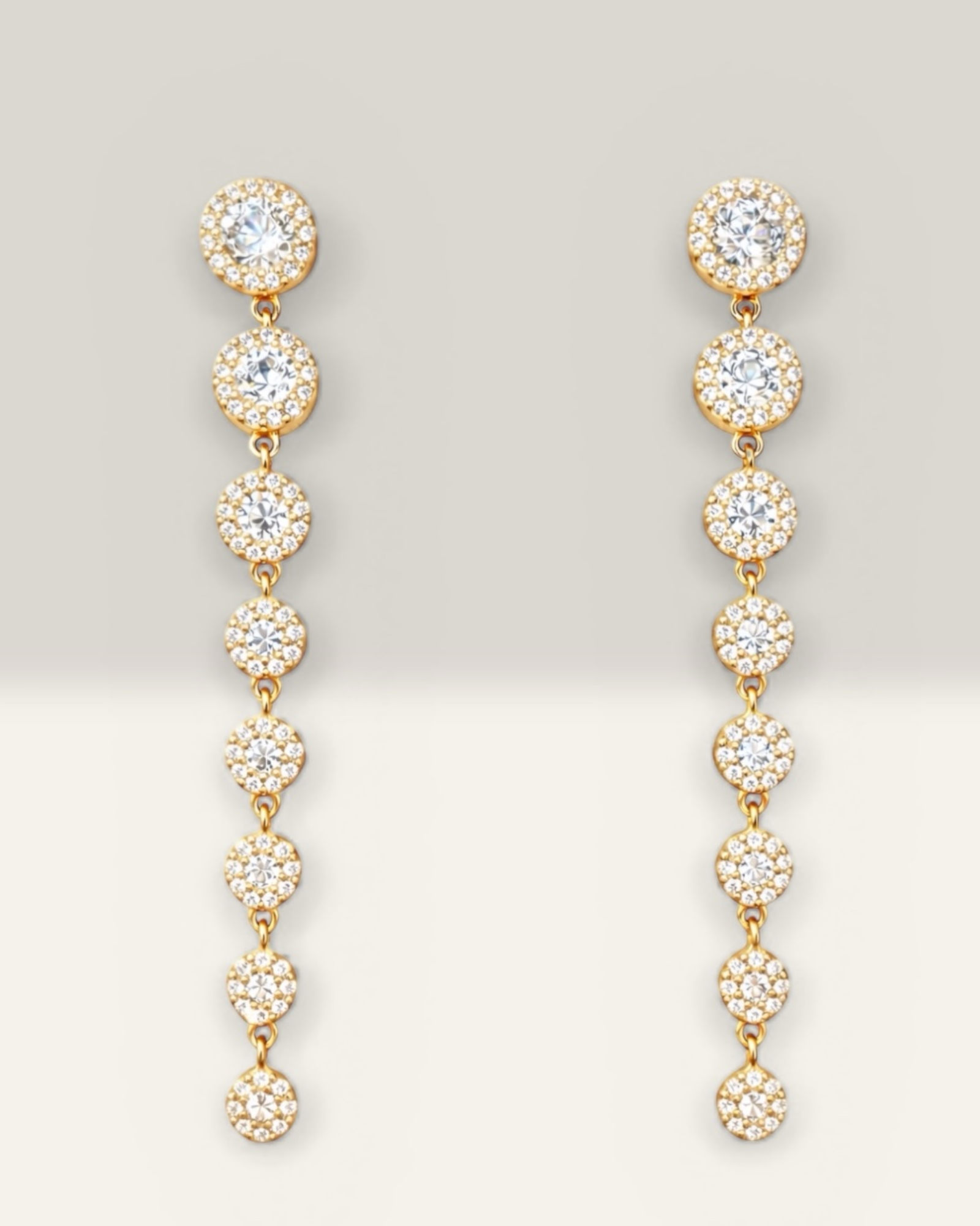 Gold-plated silver earrings with a gradient shine.