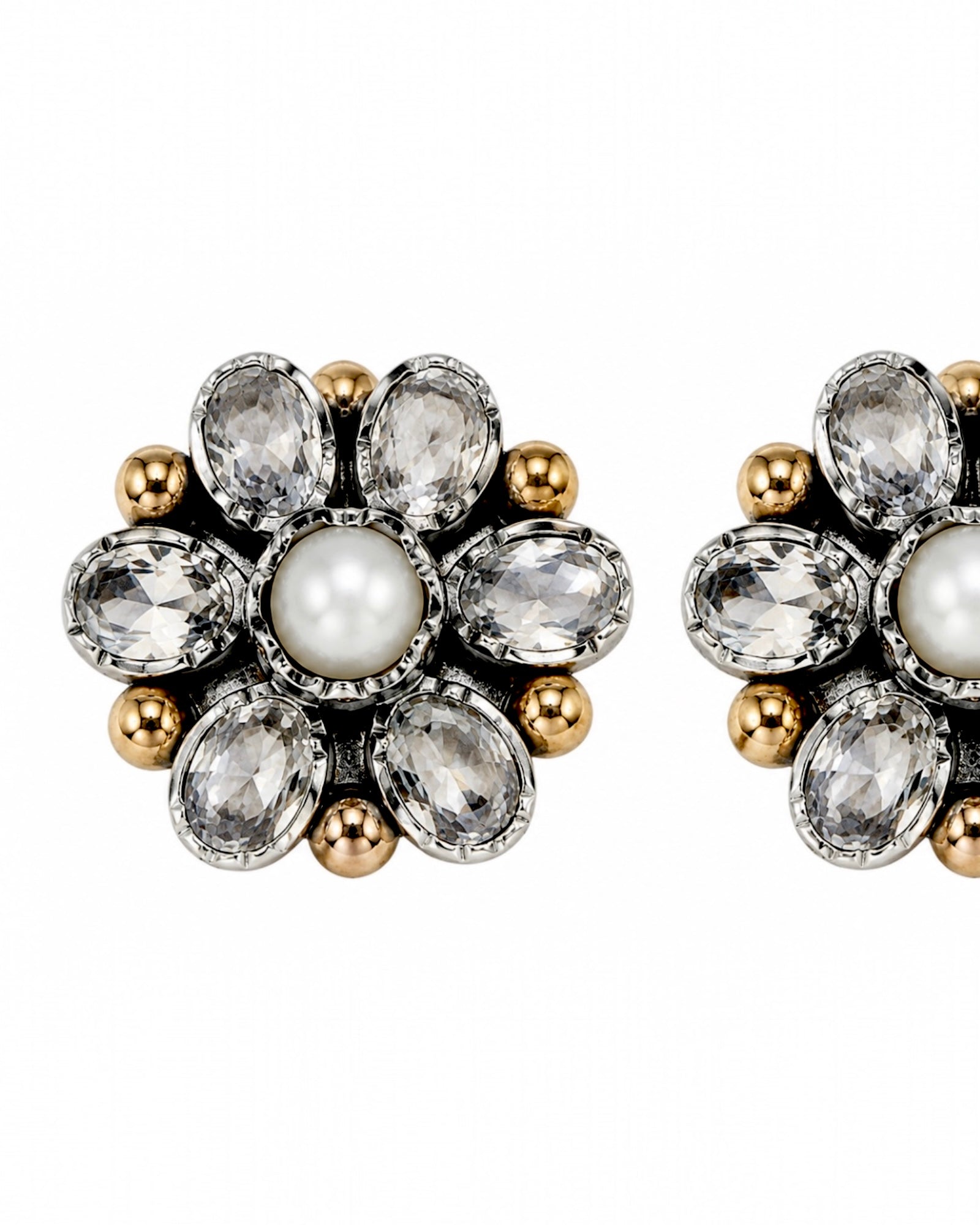 Reflection Earrings in Silver and Gold