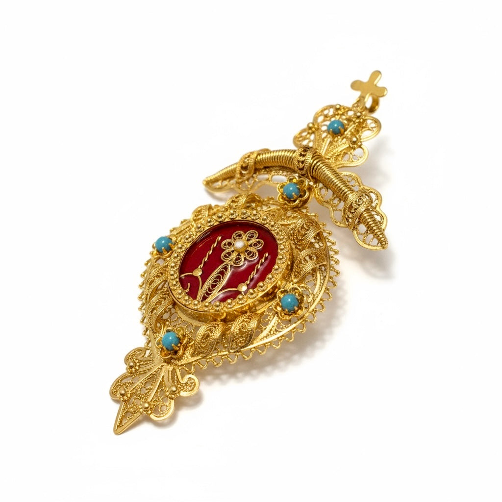 Filigree Custody Medal in Gilded Silver