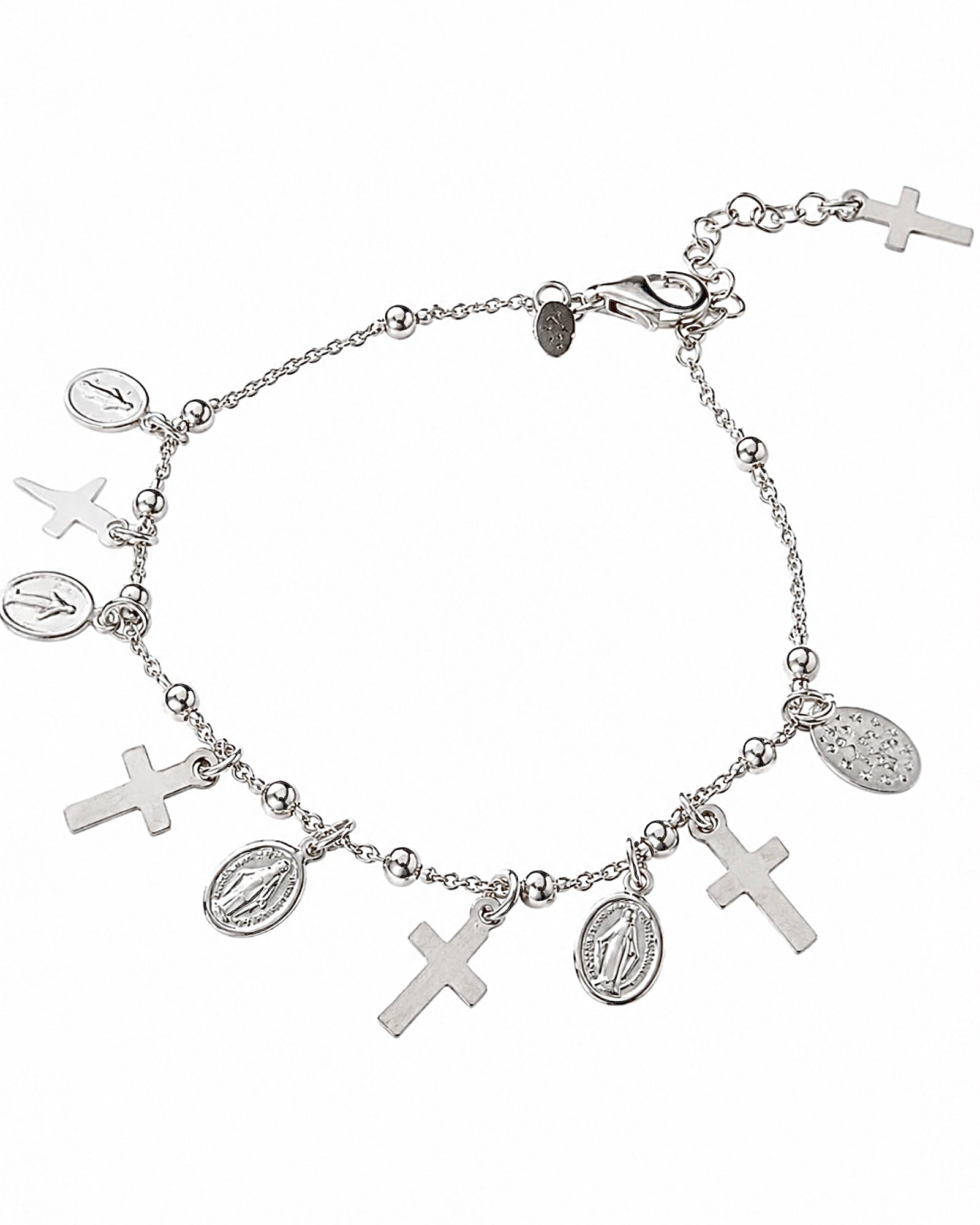 Bracelet with Symbols in Silver